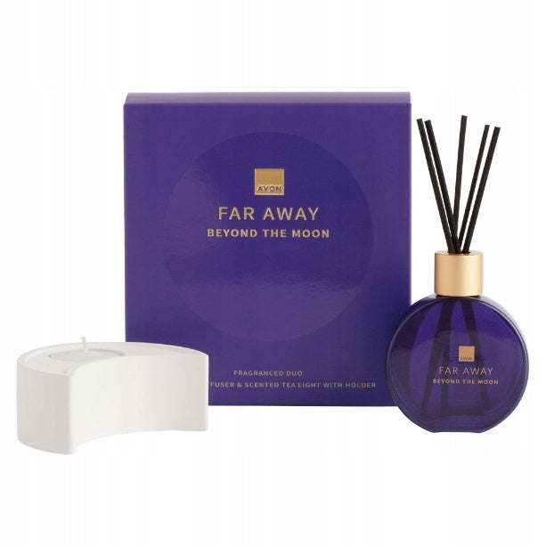 Avon Far Away Beyond The Moon Diffuser + Candle Fragrance Set