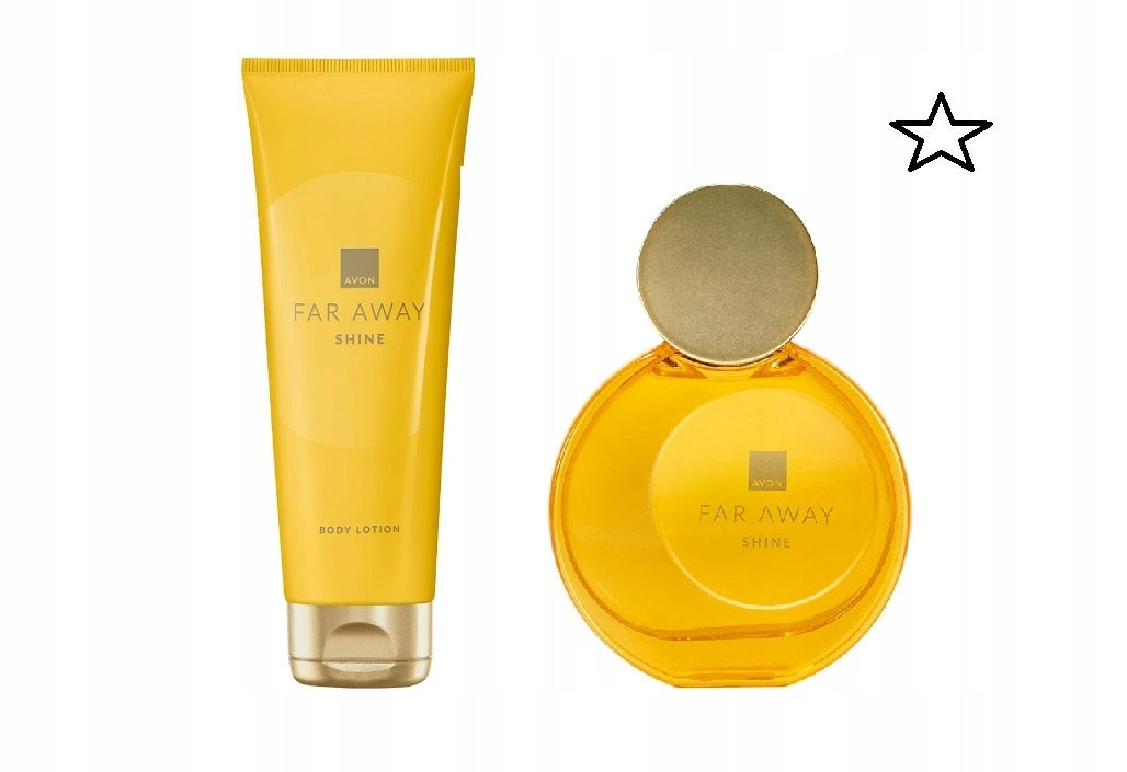 Avon Far Away Shine Perfume Cosmetics Set Perfume Water and Lotion 2 Pack
