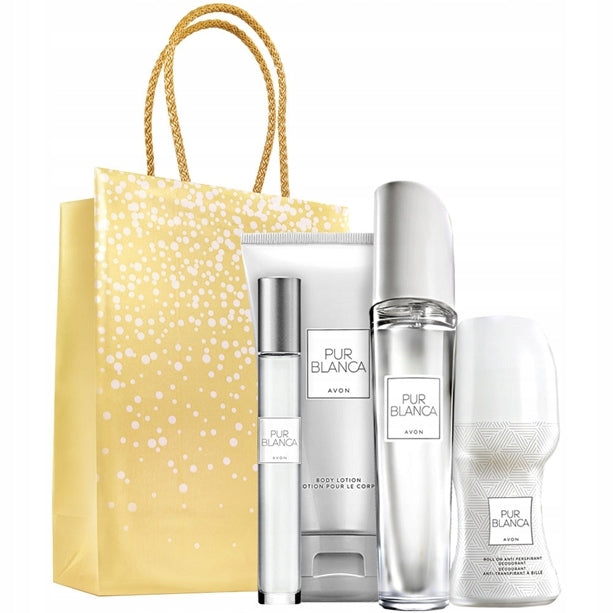 Avon PUR BLANCA Set - 5 pieces with bag