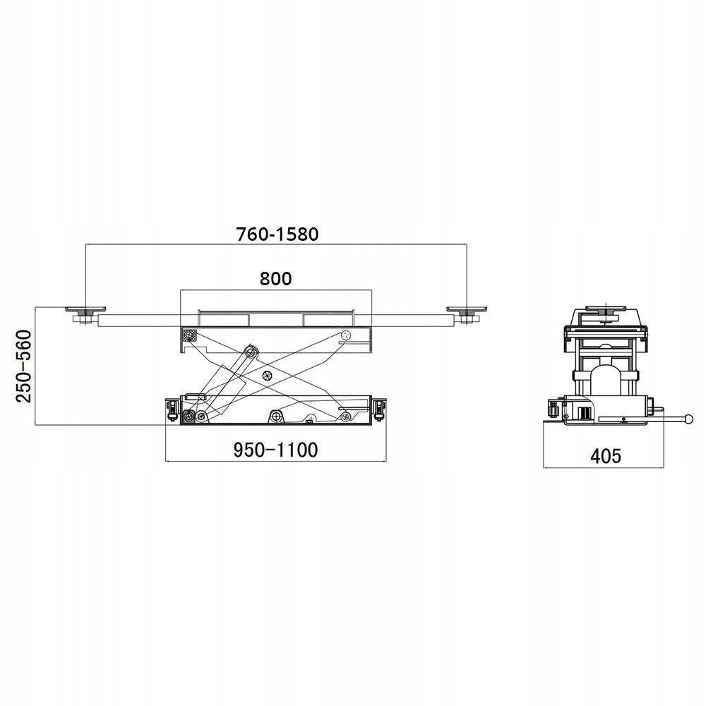 Axle lift 2 t Well Kraft 4002 manual hydraulic Manufacturer code 012591/A