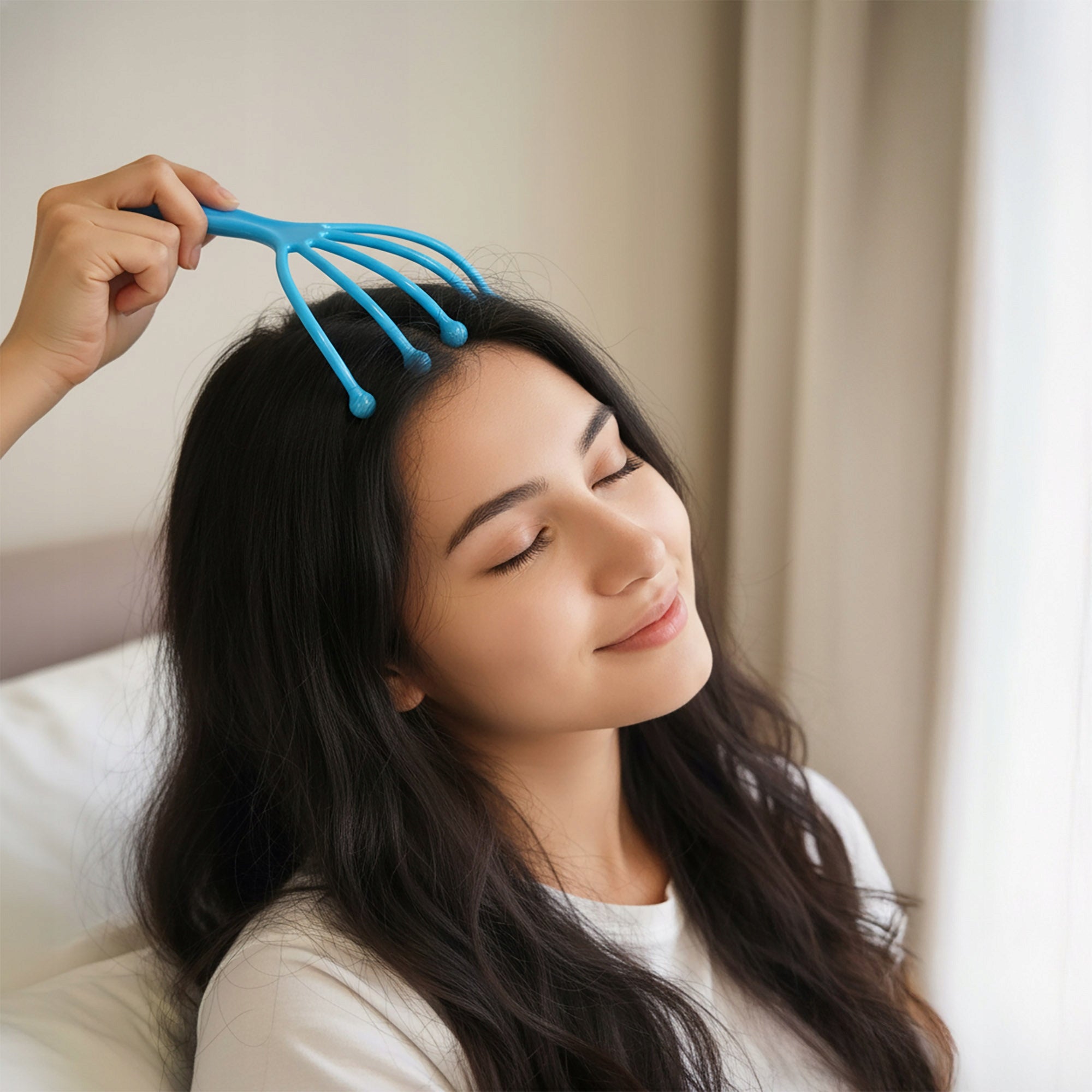 Ayurvedic Massager for Scalp Hair Rubs Scratcher Hand Grabs Packaging status original