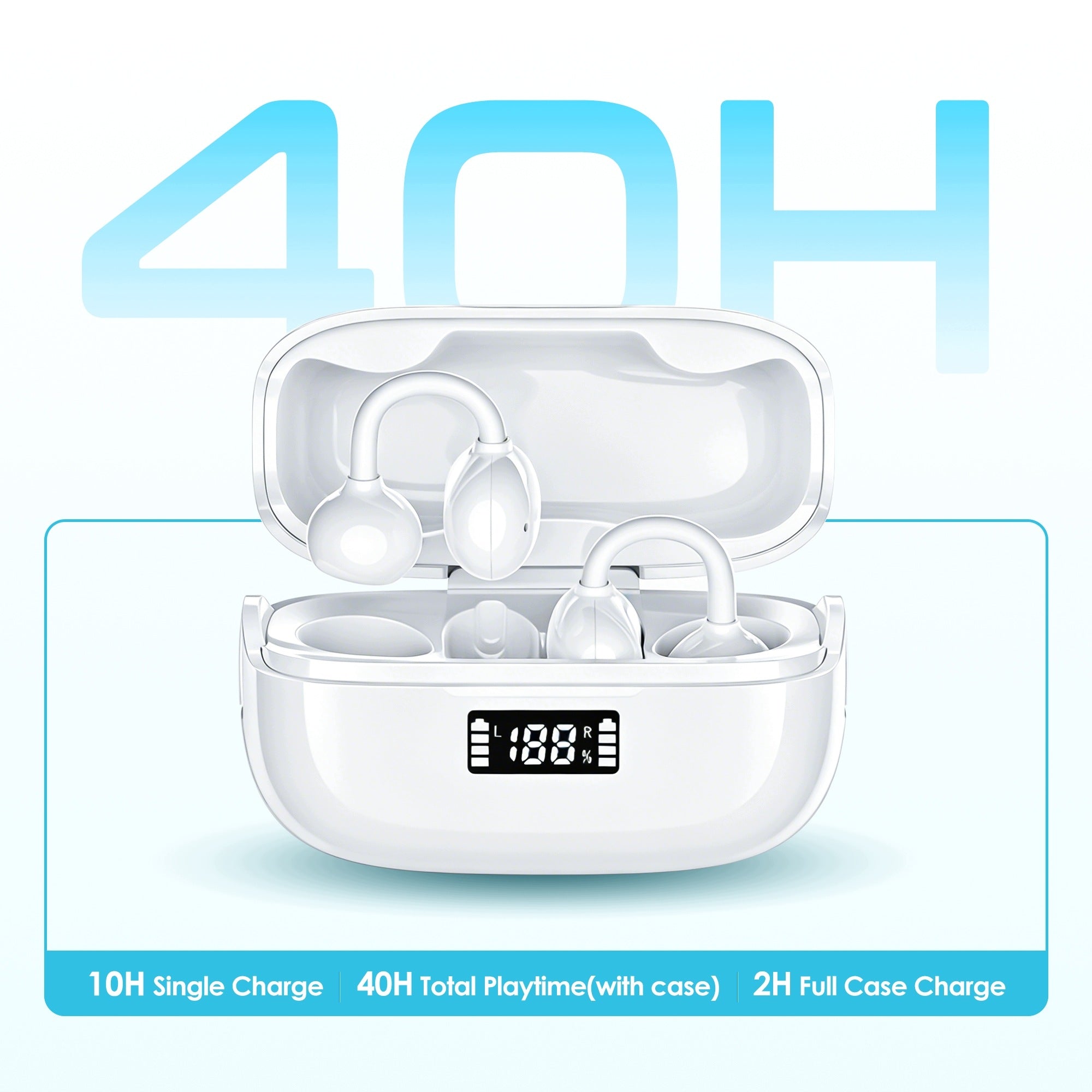 B02 Open-Fit Rechargeable Hearing Aid with Smart APP & Bluetooth Calling