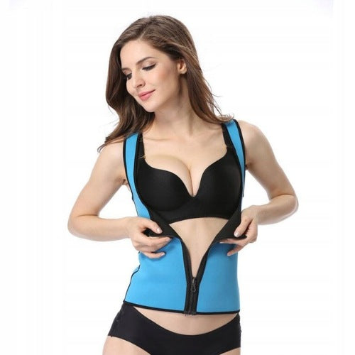 B2_T68 Neoprene Blue T-Shirt for Women Size universal