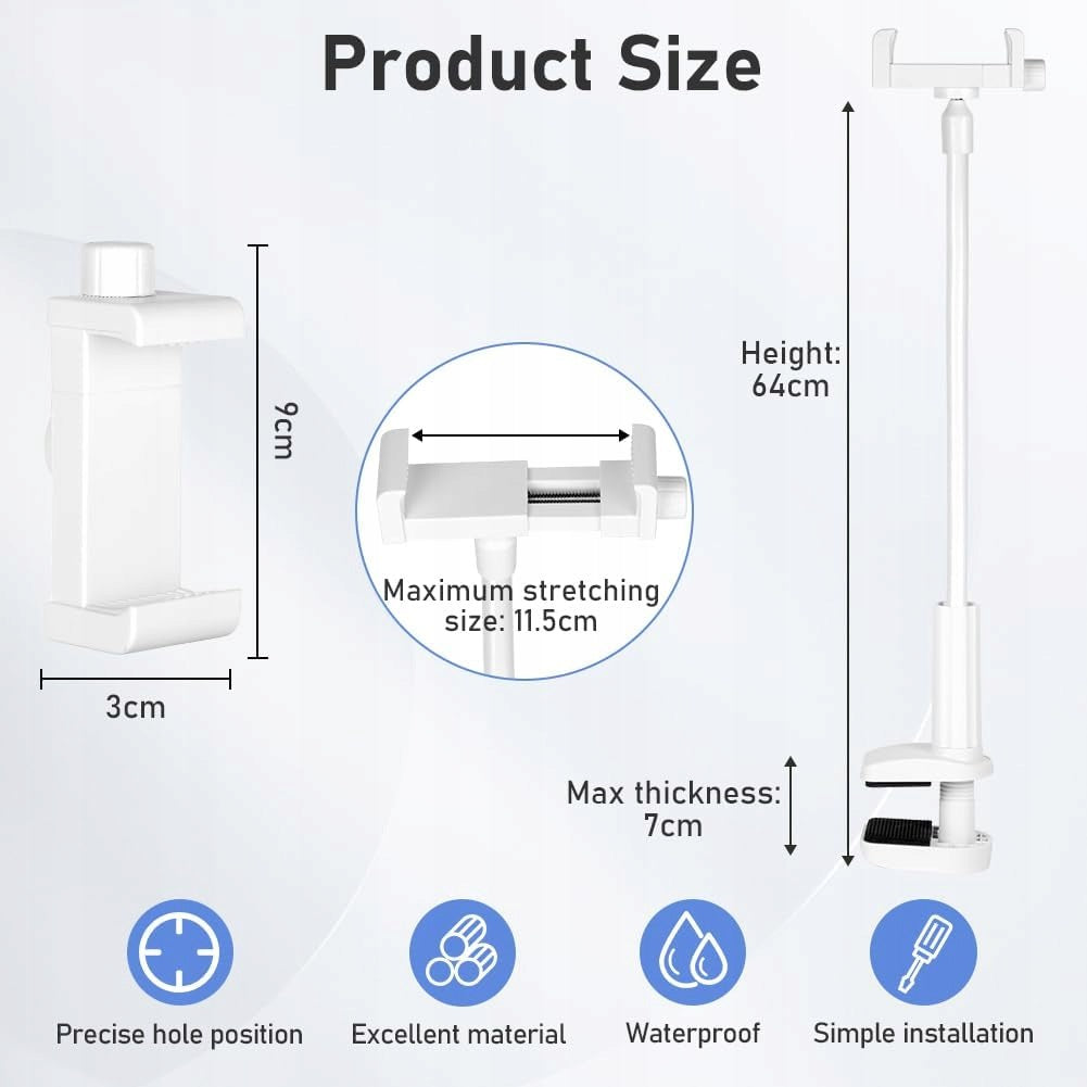 BABY CAMERA HOLDER FLEXIBLE ADJUSTABLE 1/4 SCREW 80CM Kind breathing monitor