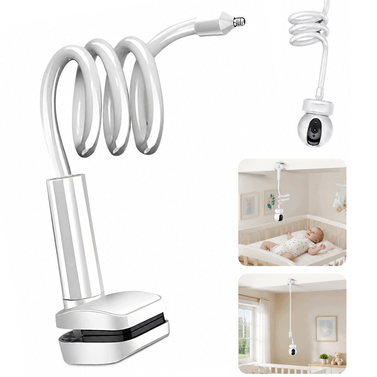 BABY CAMERA HOLDER FLEXIBLE ADJUSTABLE ROTATING COT