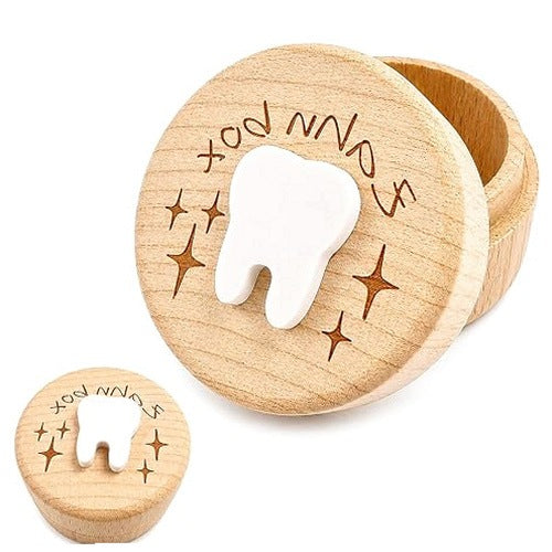 BABY CARTOON MILK TEETH CAN GIFT FOR HOME included