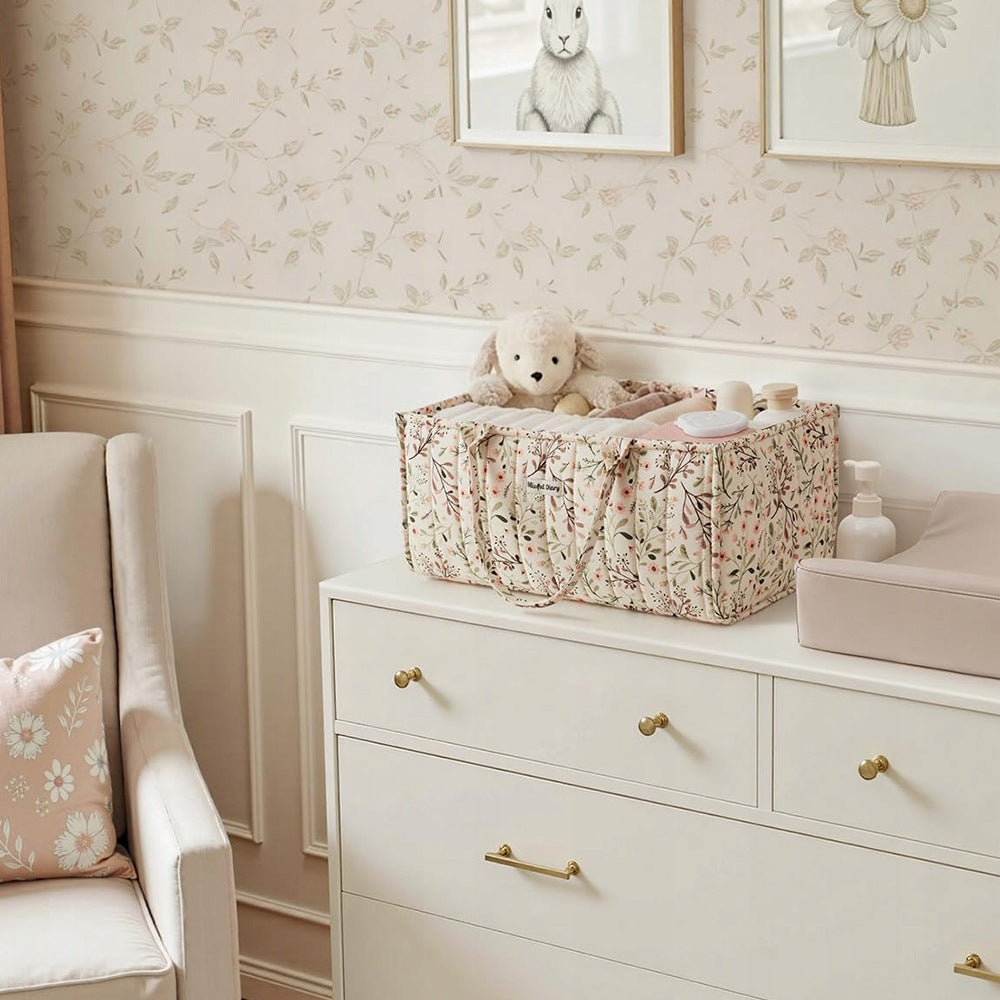 BABY DIAPER ORGANIZER, DIAPER ORGANIZER WITH HANDLE Height 38 cm