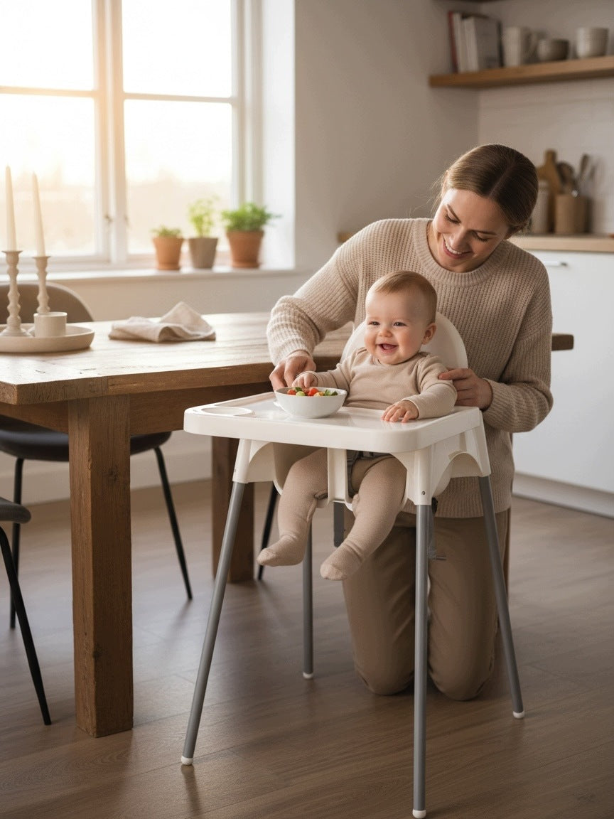 BABY FEEDING CHAIR 2in1 WITH TRAY SEAT BELTS Packaging status original