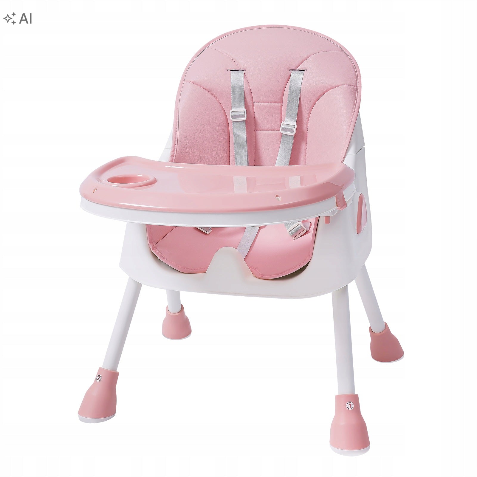 BABY HIGH CHAIR, 2-IN-1 HIGH CHAIR FOR BABIES AND TODDLERS WITH FOOTREST Packaging status original