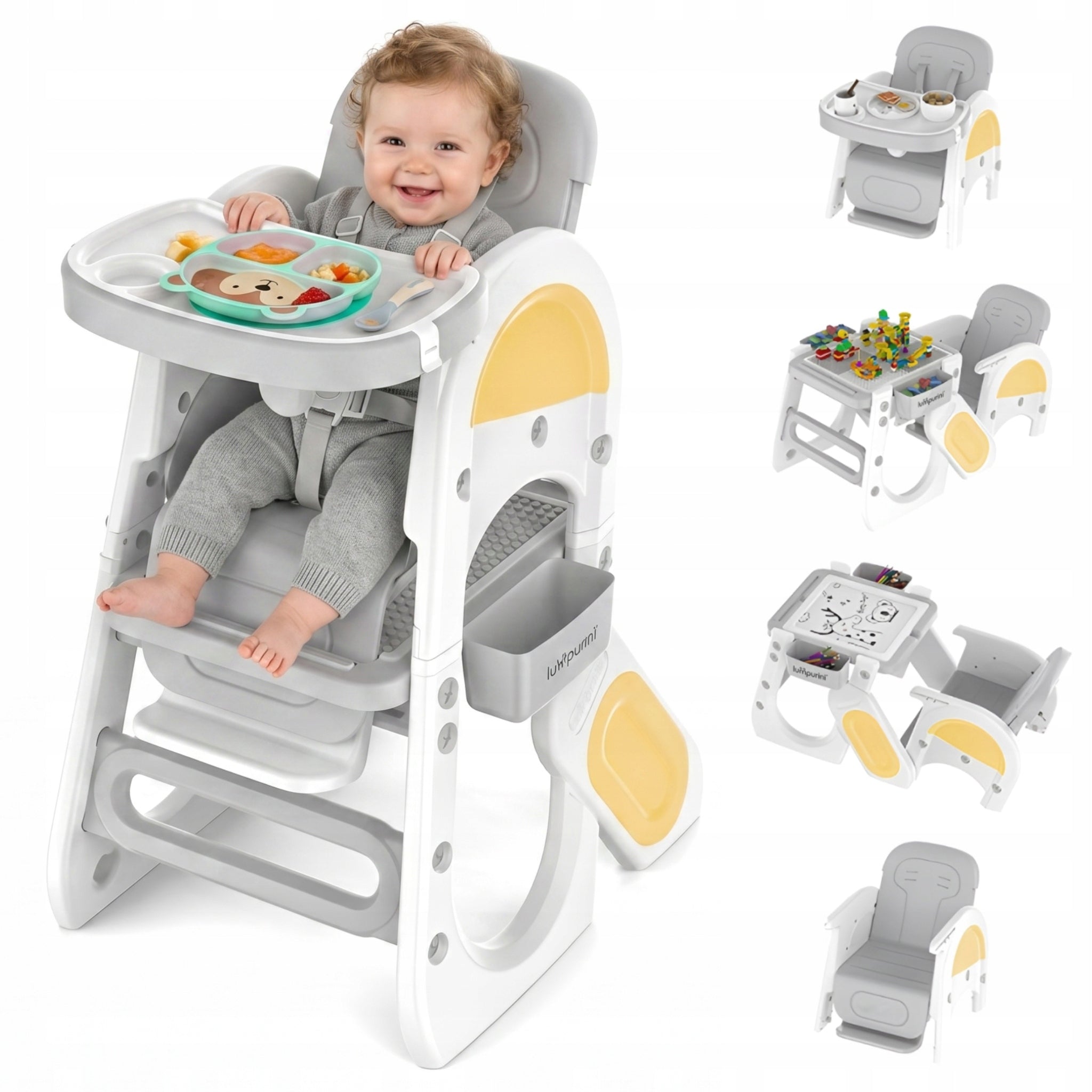 BABY HIGHCHAIR 6IN1 RECLINING ADJUSTABLE TABLE CHAIR