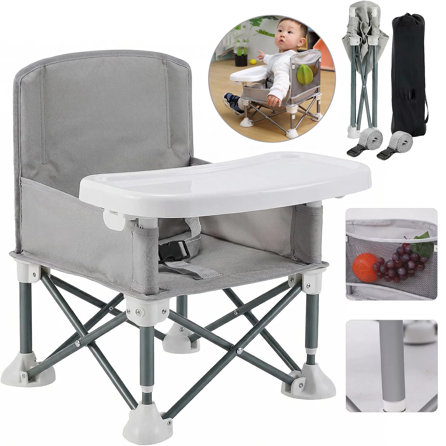 BABY HIGHCHAIR FOLDING TRAY INFANT SEAT FOLDING