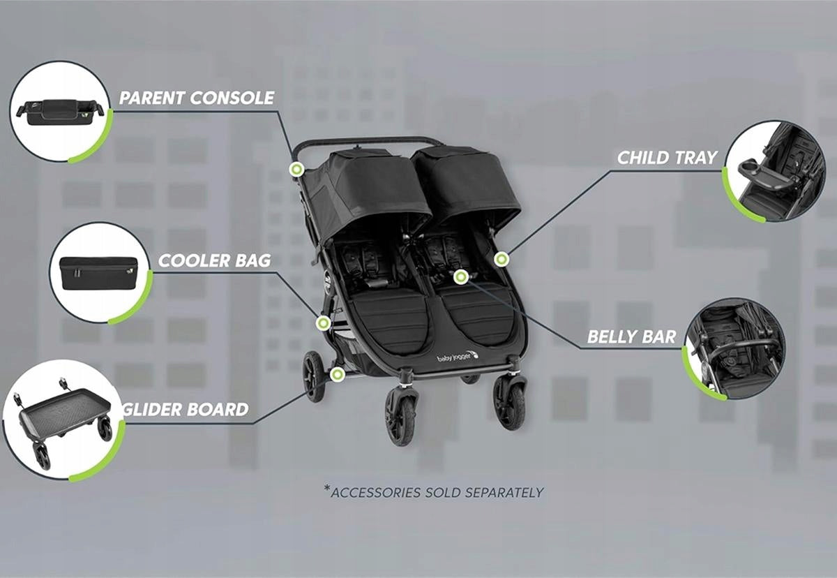BABY JOGGER Rain cover for City Mini 2/GT2 Double 454625 strollers Product weight with unit packaging 1 kg