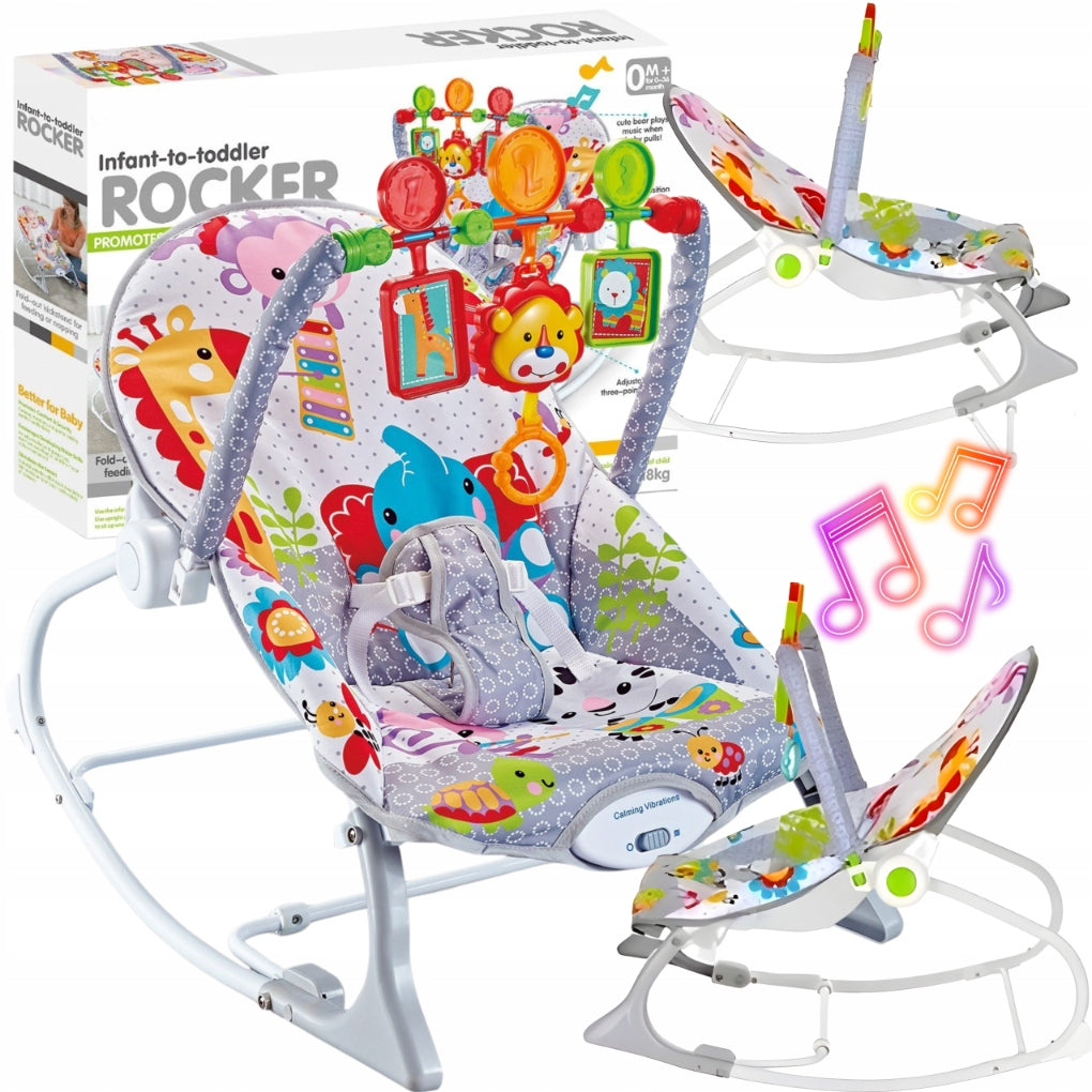 BABY LOUNGER ROCKER COT SEAT CRADLE VIBRATION TOYS