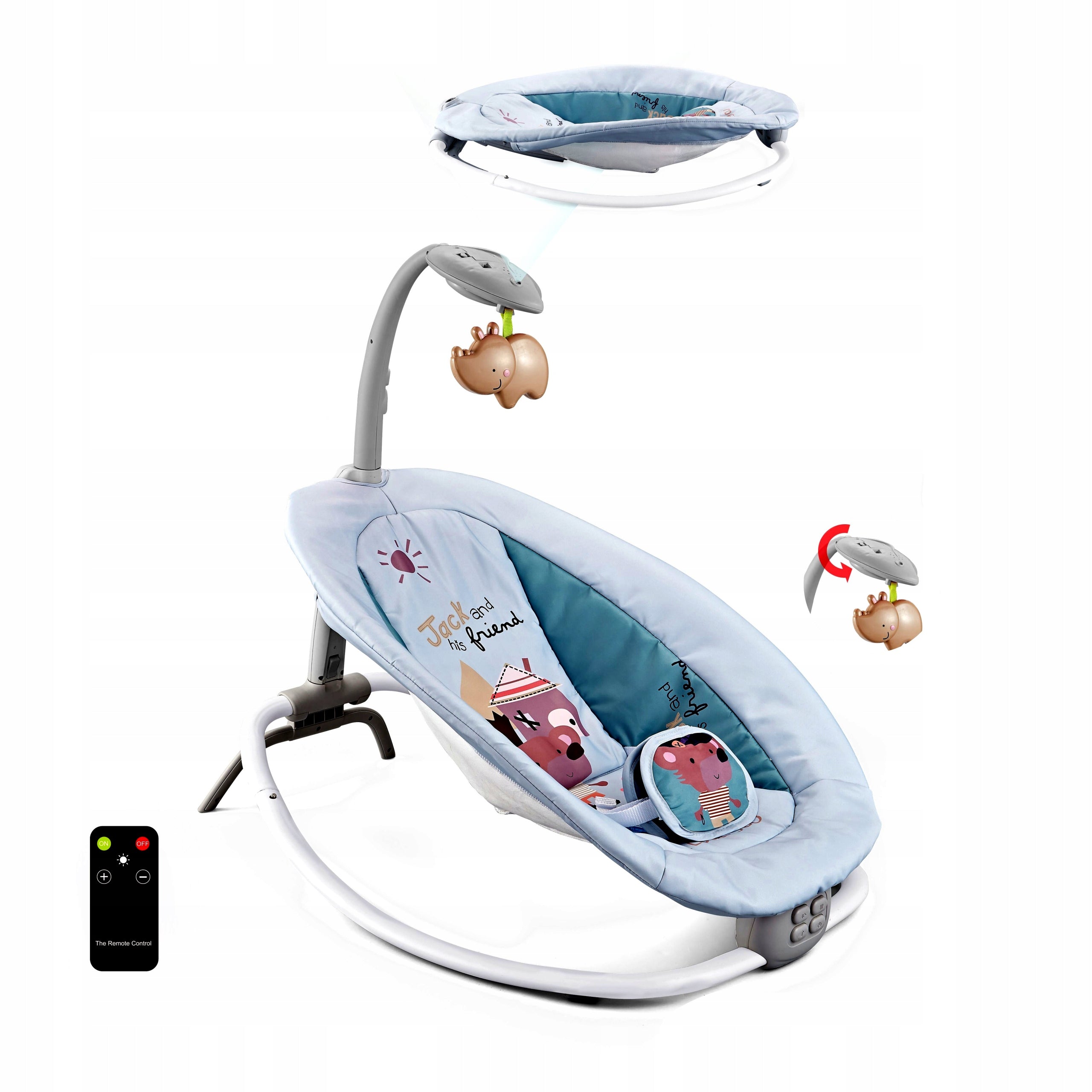 BABY LOUNGER ROCKER COT SEAT PILOT PROJECTOR VIBRATION Brand BOUNN