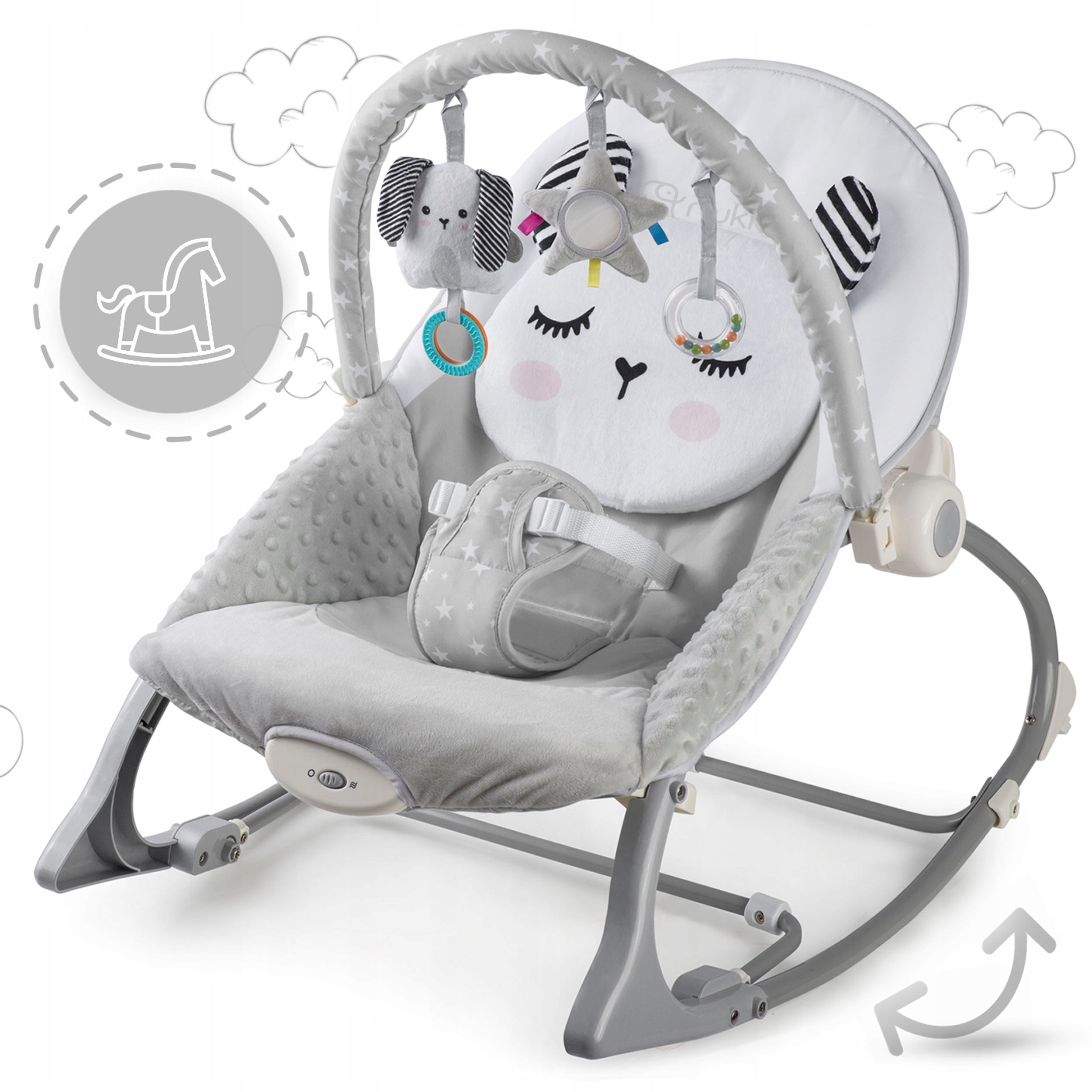 BABY LOUNGER ROCKER CRIB CRADLE VIBRATION TOYS NUKIDO Manufacturer code 705400