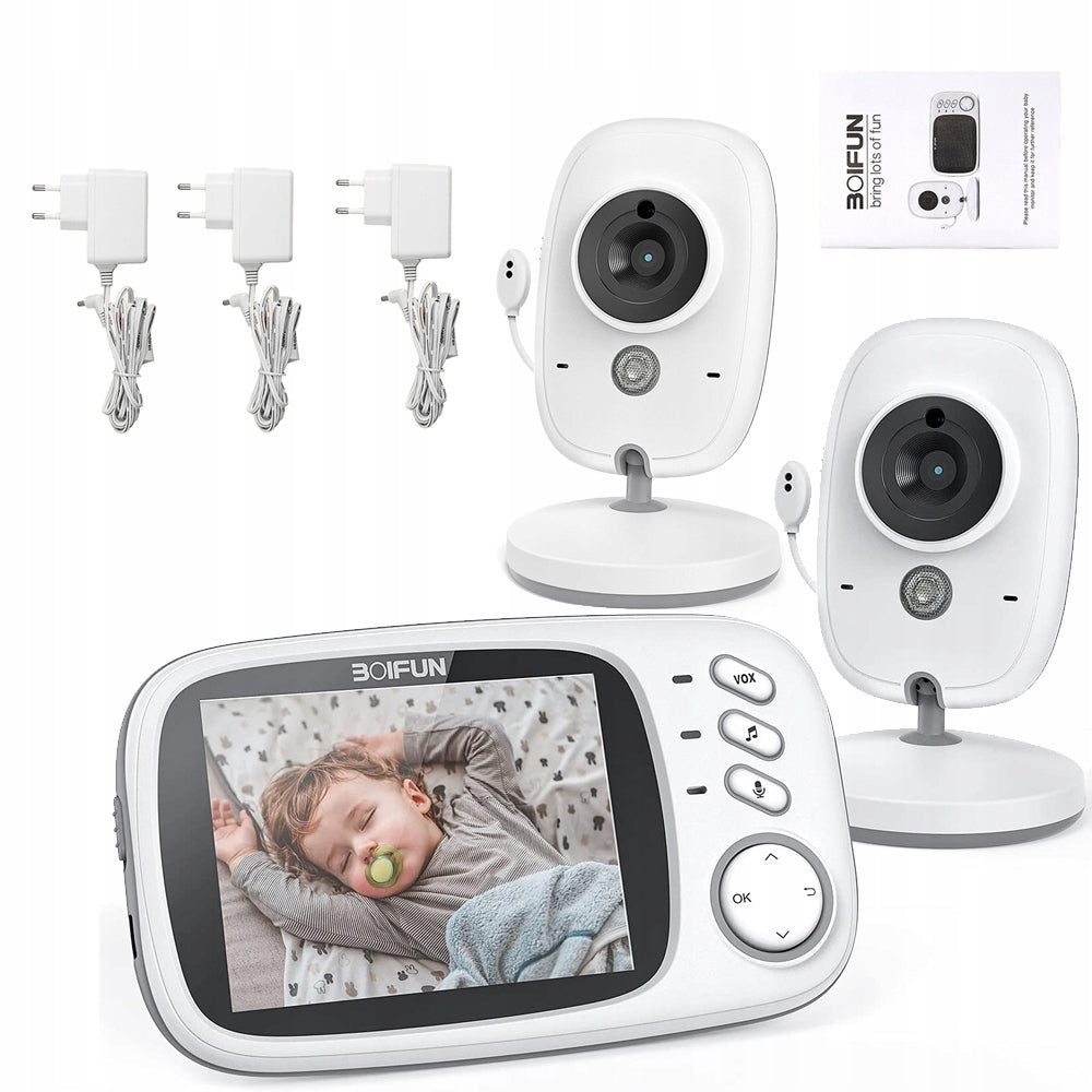 BABY MONITOR 2 LIVE CAMERA LCD 3.2" 1000mah + ROTARY HOLDER