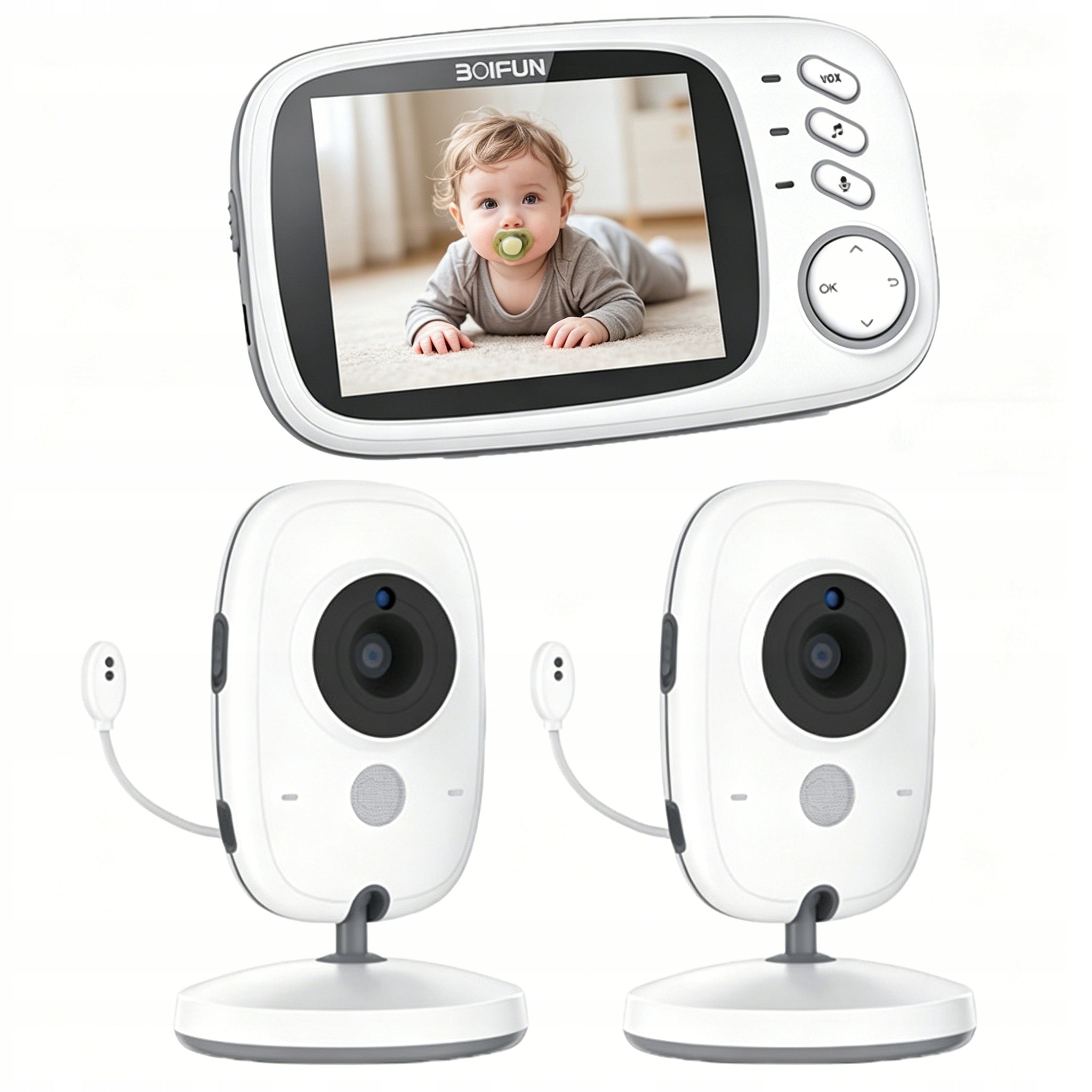 BABY MONITOR 2 LIVE CAMERA LCD 3.2" for mom, for elderly