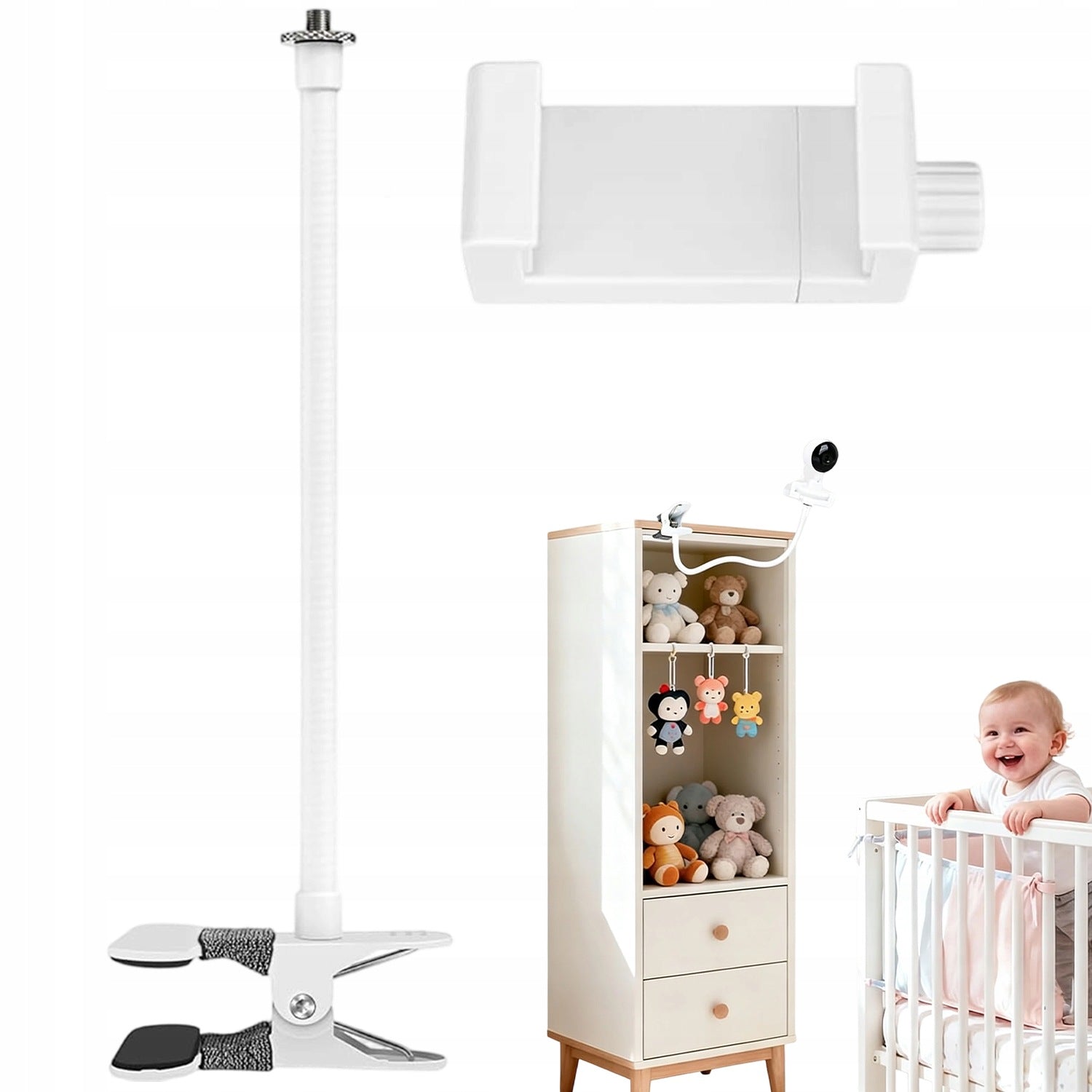 BABY MONITOR BASE 40CM WHITE 1/4" FOR MOMCOZY