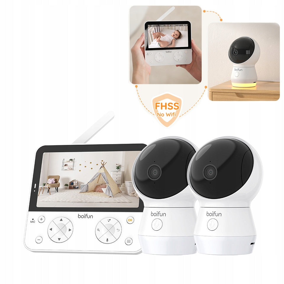 BABY MONITOR BOIFUN MONITOR FOR CHILDREN 4MP WIFI CAMERA 4000mAh
