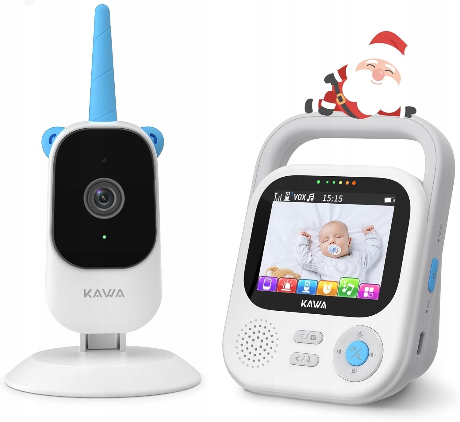 BABY MONITOR ELECTRONIC COFFEE 2K QHD 5050MAH TWO WAY CAMERA WITH LULLABIES