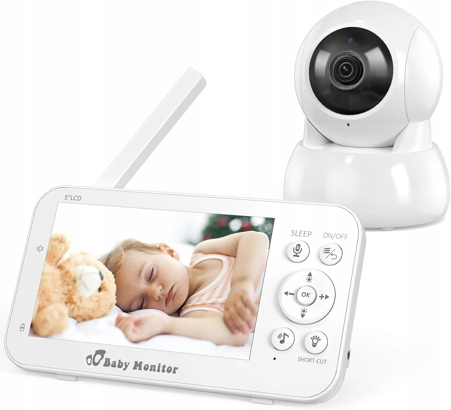 BABY MONITOR ELECTRONIC FNITAER BABY MONITOR 5” CAMERA NIGHT VISION MODE