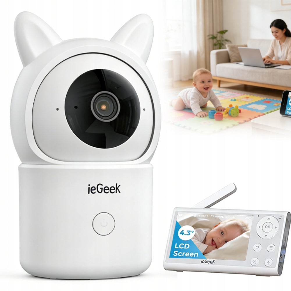 BABY MONITOR ELECTRONIC HD ROTATING CAMERA FOR BABY Room 4XZOOM, Brand ieGeek