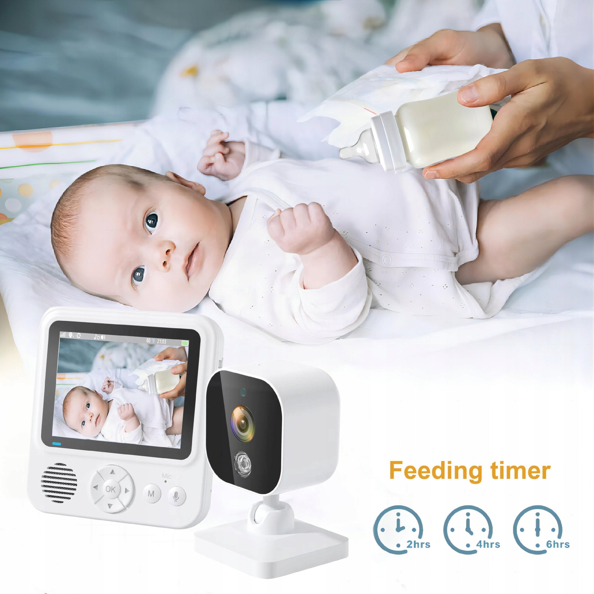 BABY MONITOR ELECTRONIC LIVE CAMERA LCD NIGHT MODE VOX 3.2'' LCD 750mAh Brand no brand
