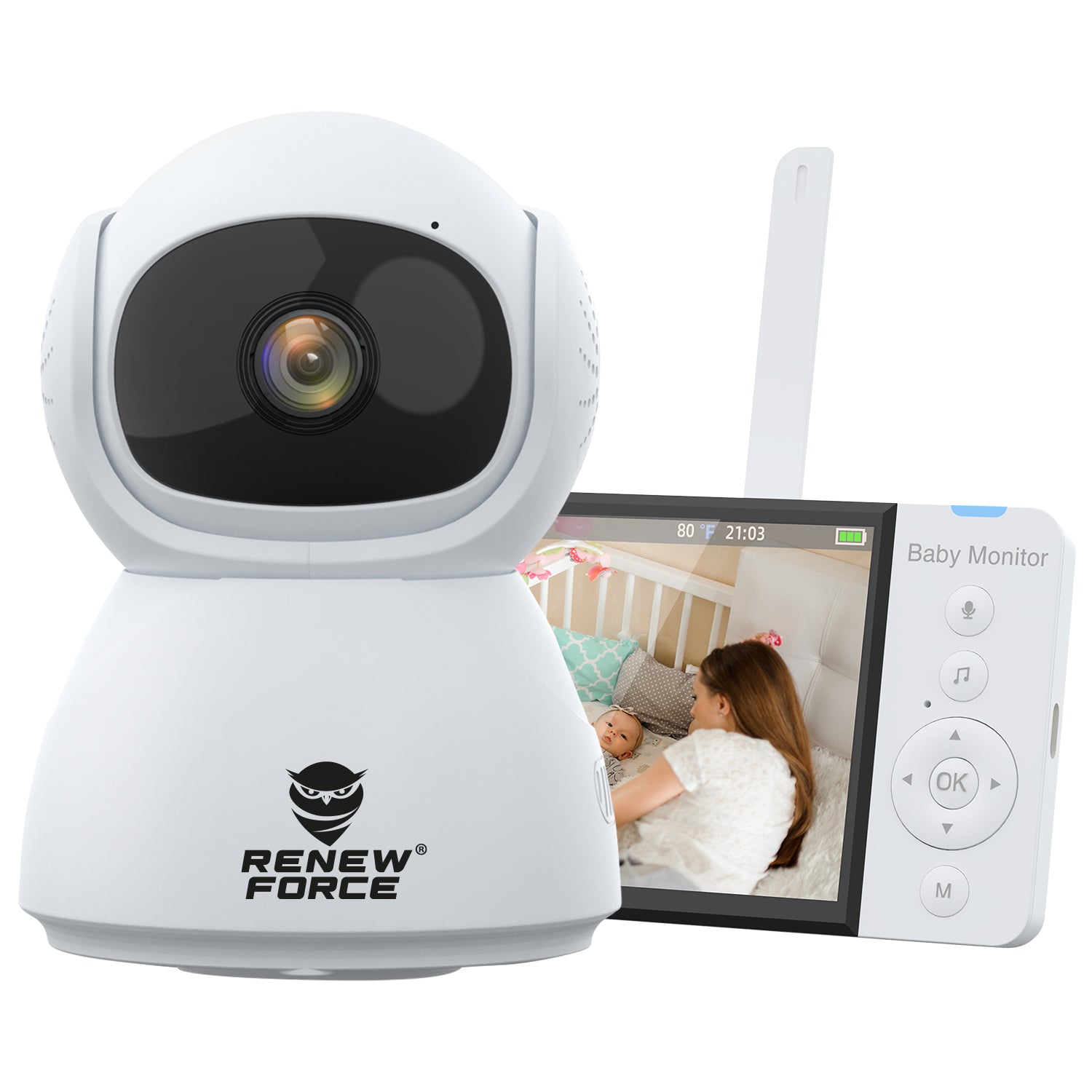 BABY MONITOR ELECTRONIC ROTARY CAMERA RANGE FOR BABY for room 5000MAH Packaging status original