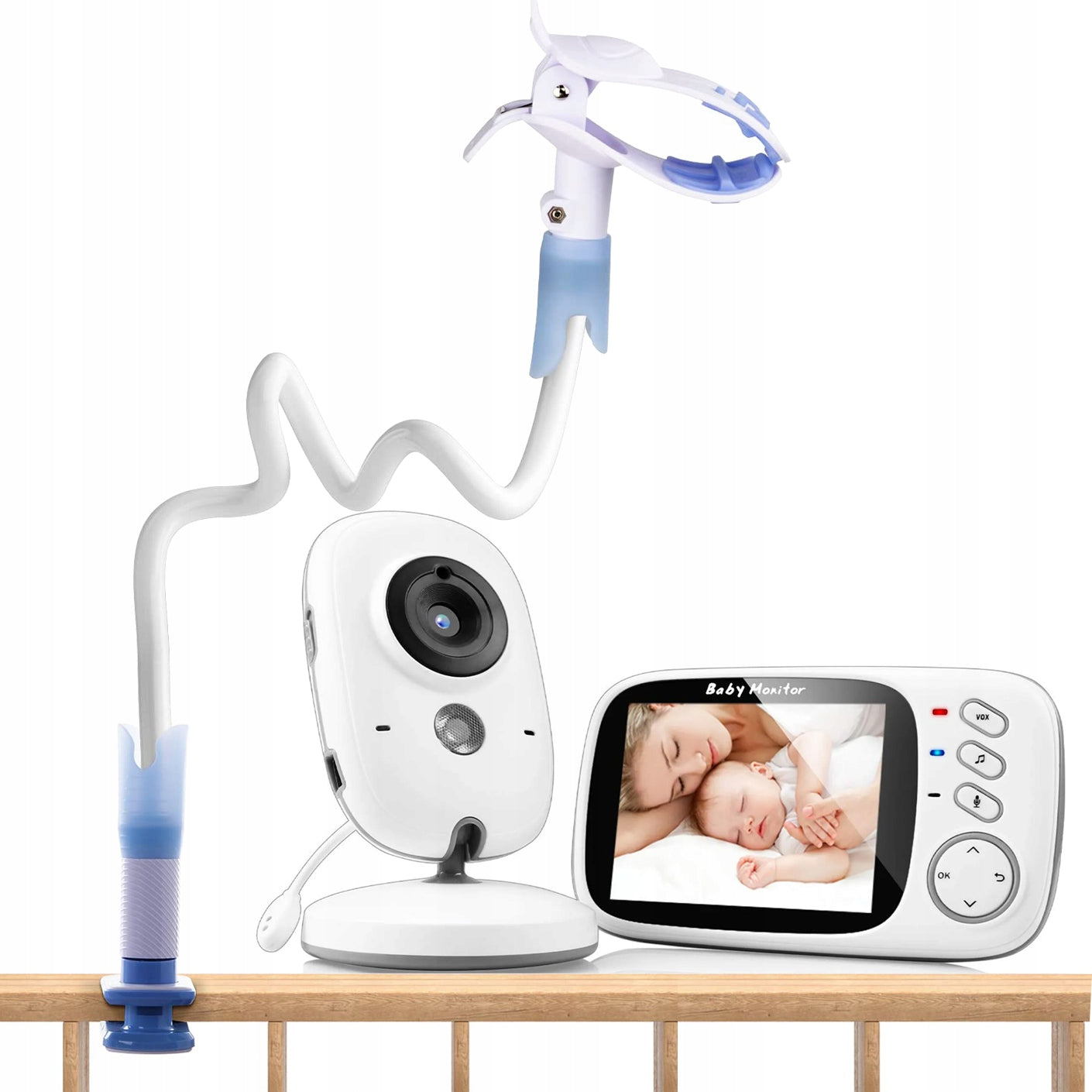 BABY MONITOR ELECTRONIC VOX CAMERA LIVE 3.2" LCD 750mAh HD + ROTARY HOLDER