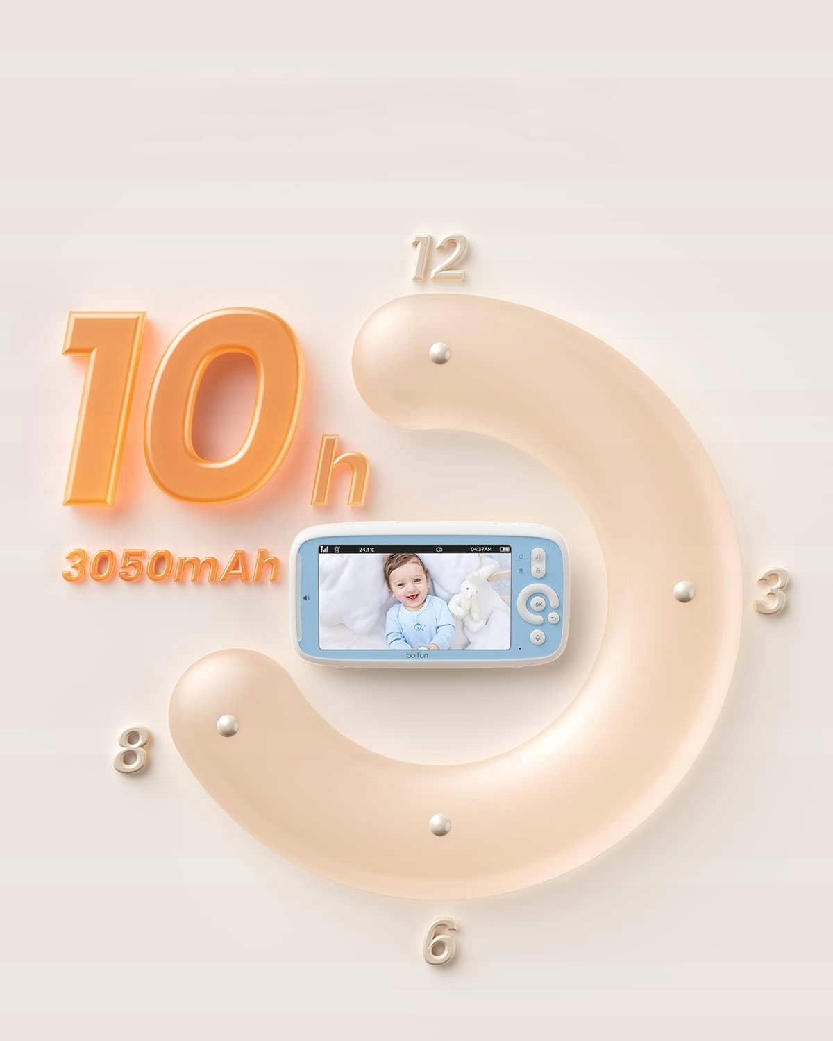 BABY MONITOR ELECTRONIC Video CAMERA ROTATING HD 5" LCD Audio Monitor ,VOX Packaging status original