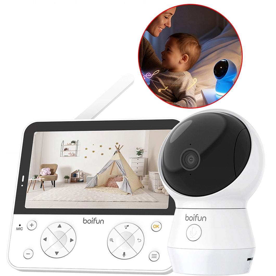 BABY MONITOR ELECTRONIC WIFI 4MPX ROTATING CAMERA WITH LCD SCREEN 5.5"
