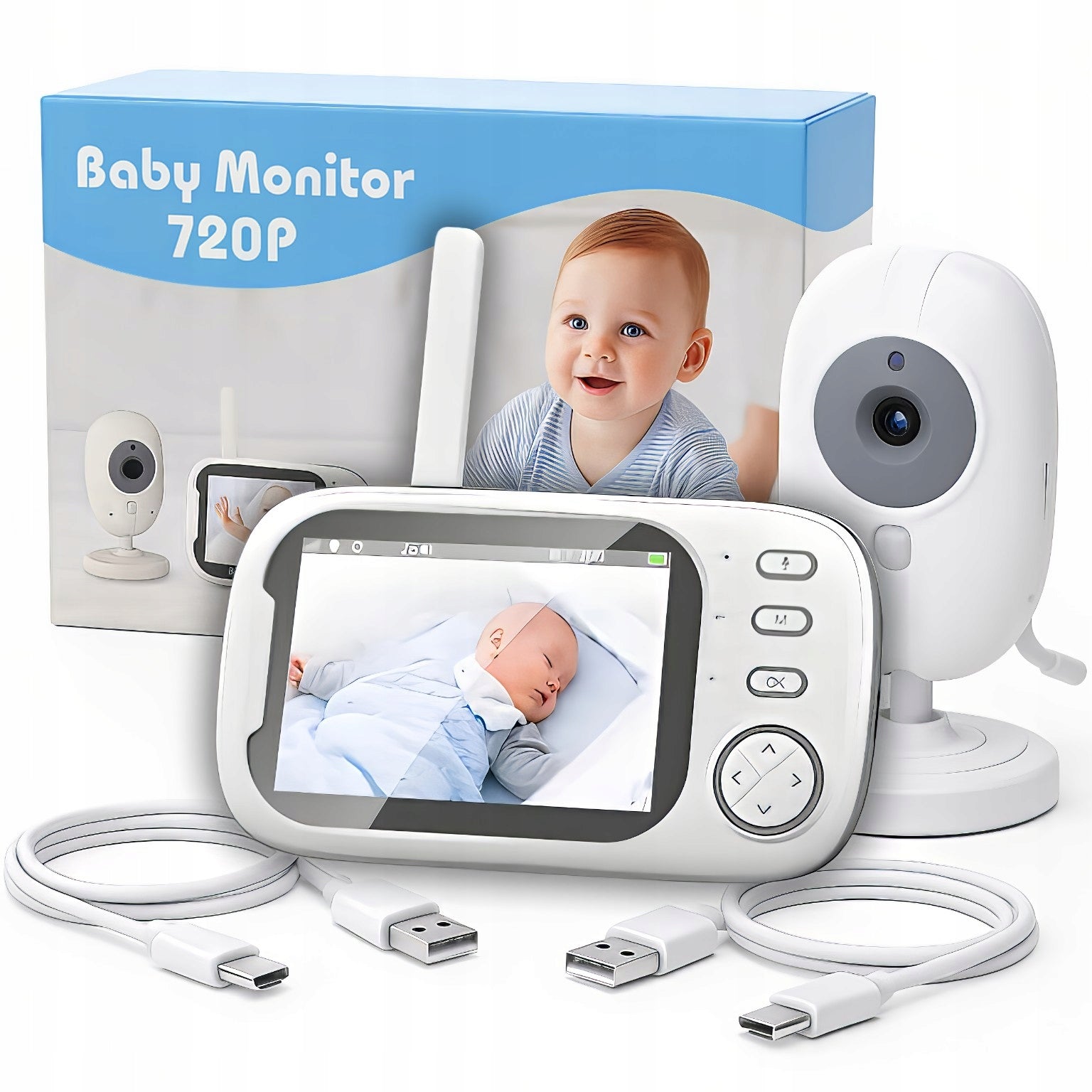 BABY MONITOR HD CAMERA NIGHT MODE LIVE WIFI WIRELESS LCD