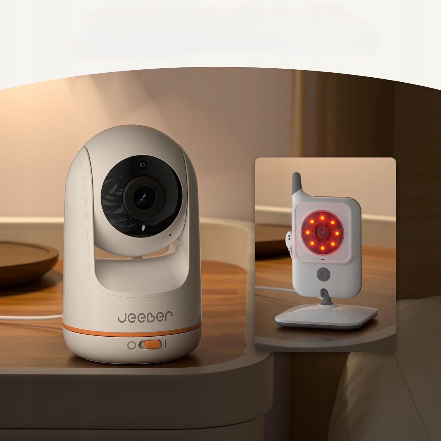 BABY MONITOR JEEBER VB805PRO 2 CAMERAS MONITOR 5" 720P NIGHT VISION Packaging status original