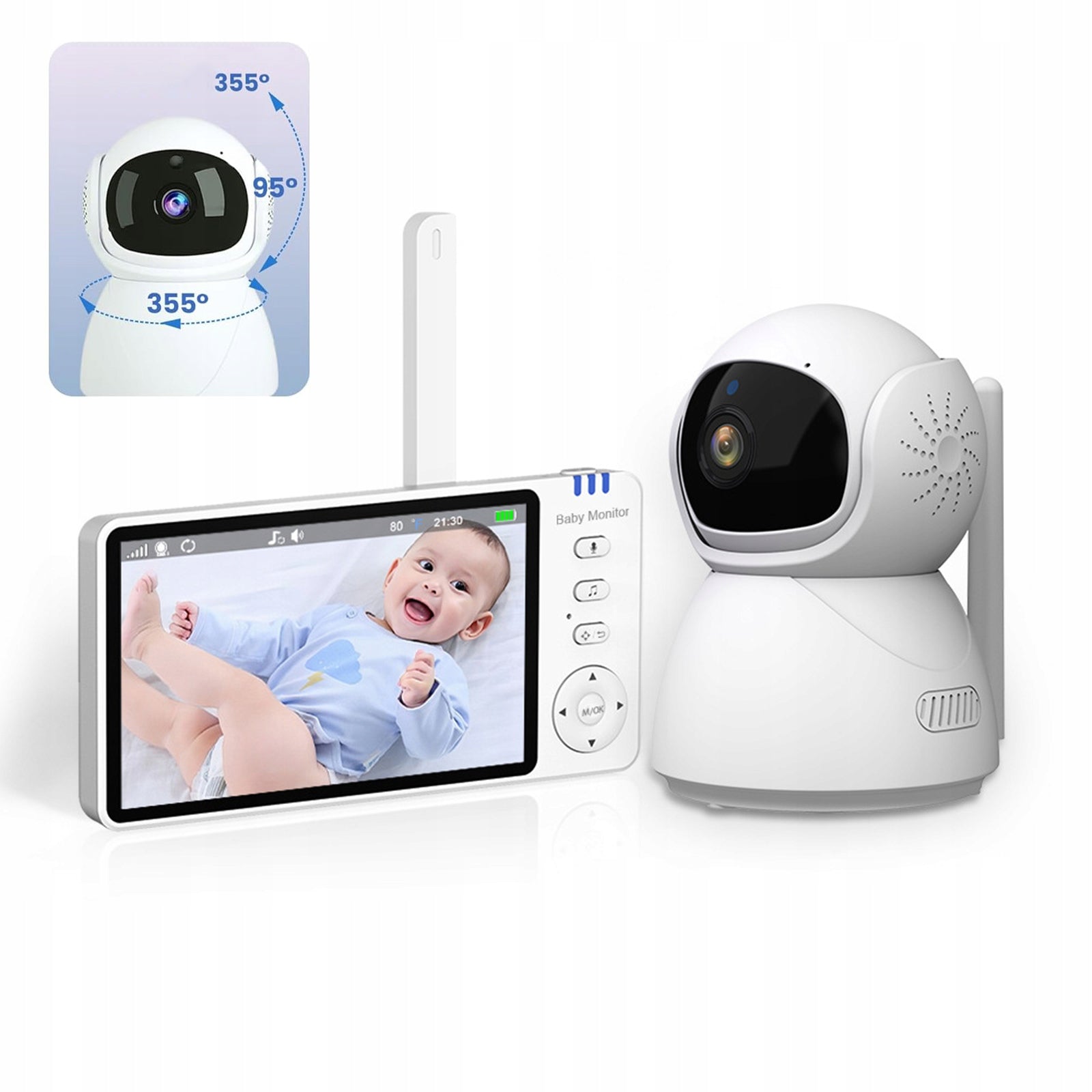 BABY MONITOR LCD LIVE CAMERA NIGHT MODE LCD SCREEN WITH MICROPHO LULLABIES