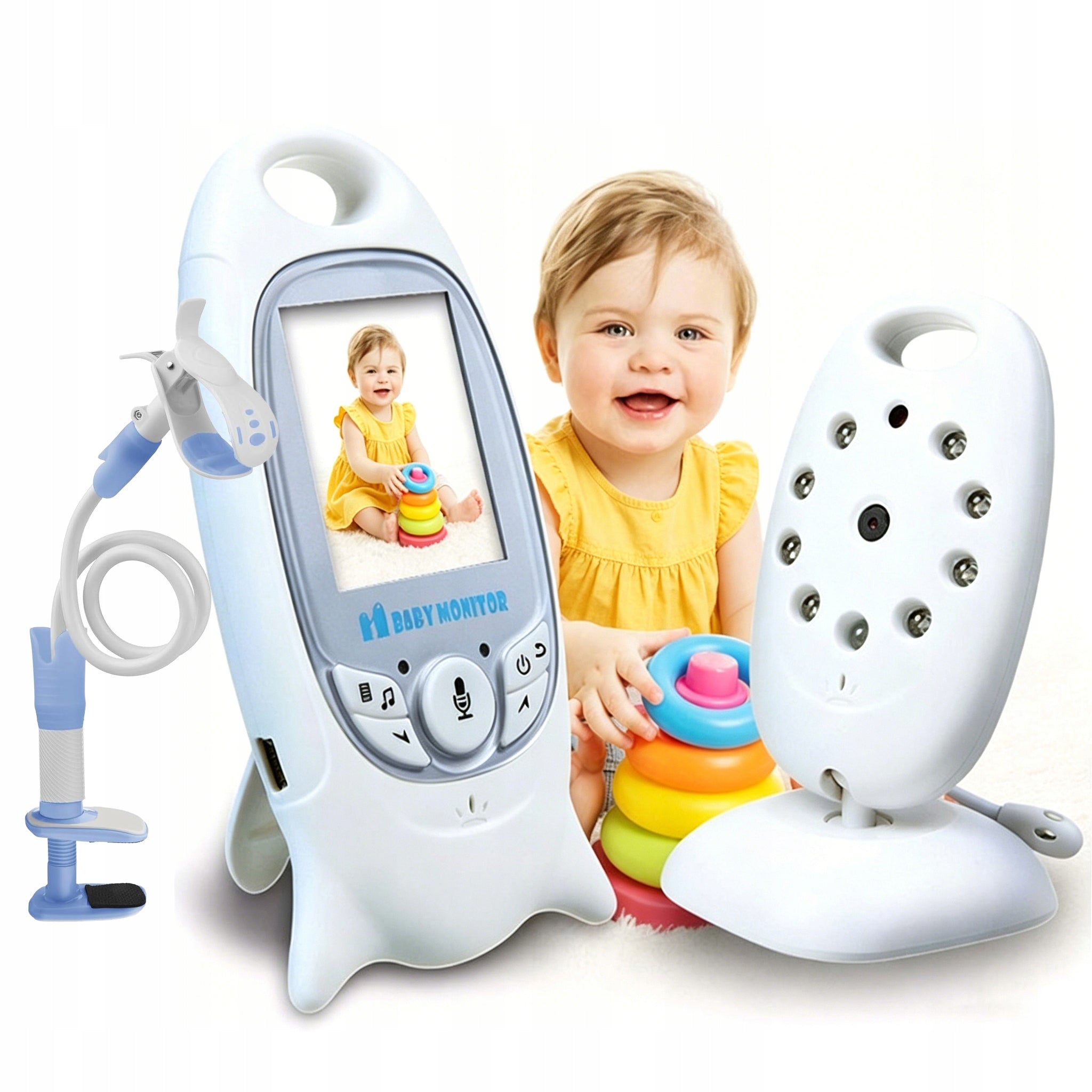 BABY MONITOR LIVE CAMERA NIGHT MODE LCD THERMOMETER WITH Bracket