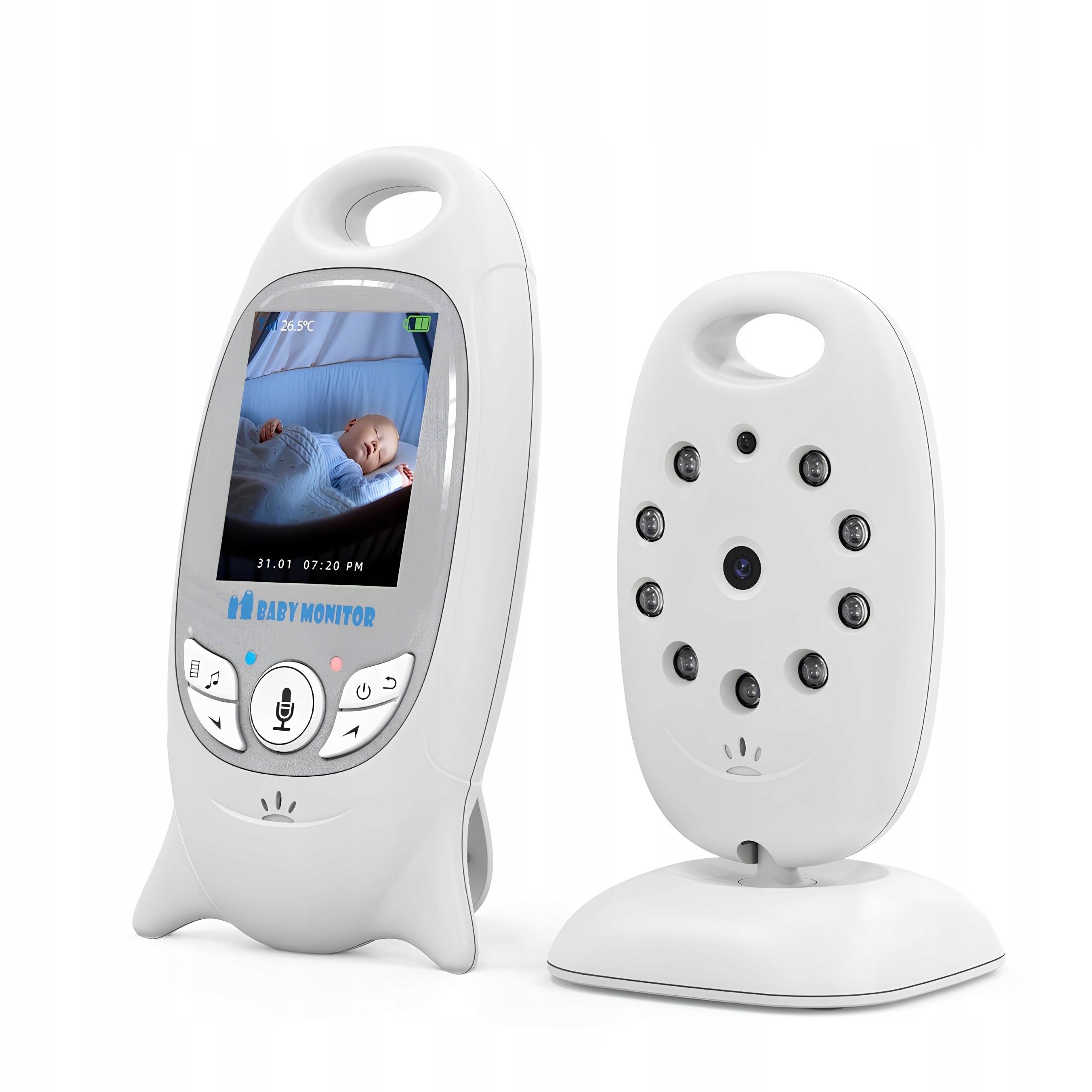 BABY MONITOR LIVE CAMERA NIGHT MODE THERMOMETER IPS HD 540MAH