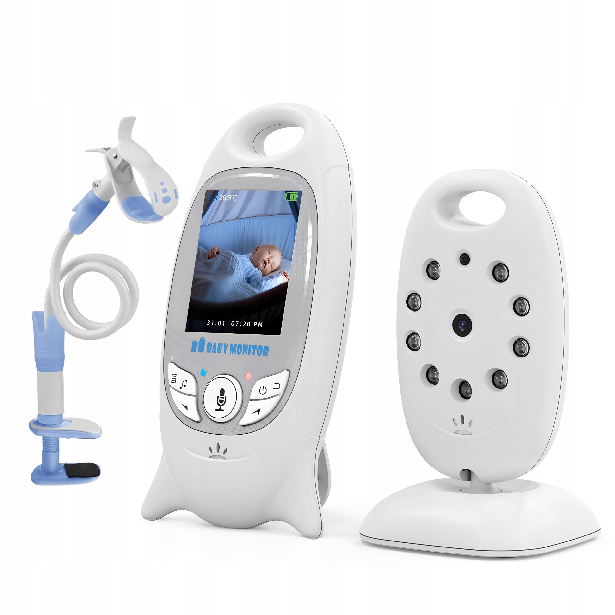 BABY MONITOR LIVE CAMERA NIGHT MODE THERMOMETER WITH Bracket