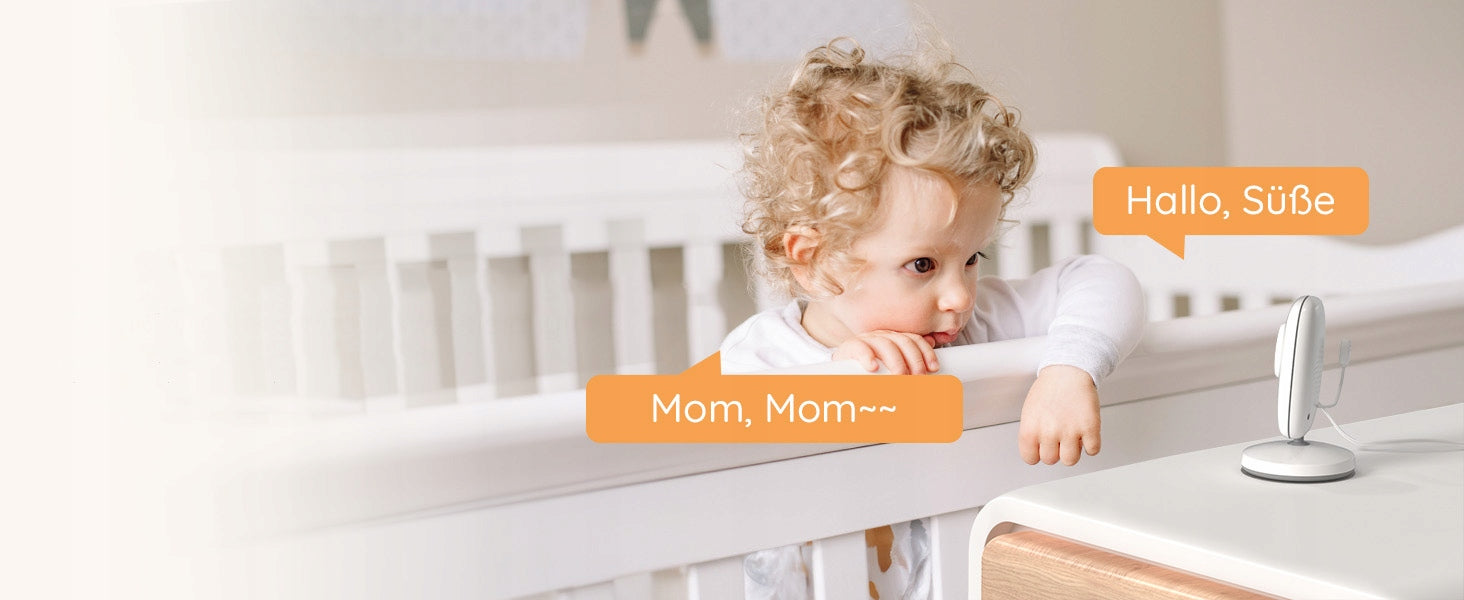 BABY MONITOR WIFI ROTATING CAMERA 2MPx 4 INCH LCD 3x ZOOM 1760mAh Color white