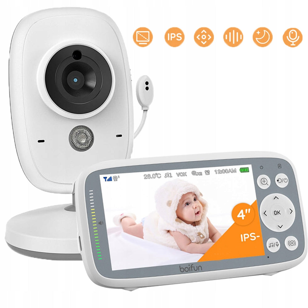 BABY MONITOR WIFI ROTATING CAMERA 2MPx 4 INCH LCD 3x ZOOM + AKU