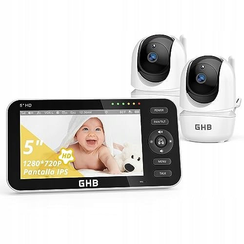 BABY MONITOR WITH 2 CAMERAS HD 720P 5 DISPLAY Medical device no