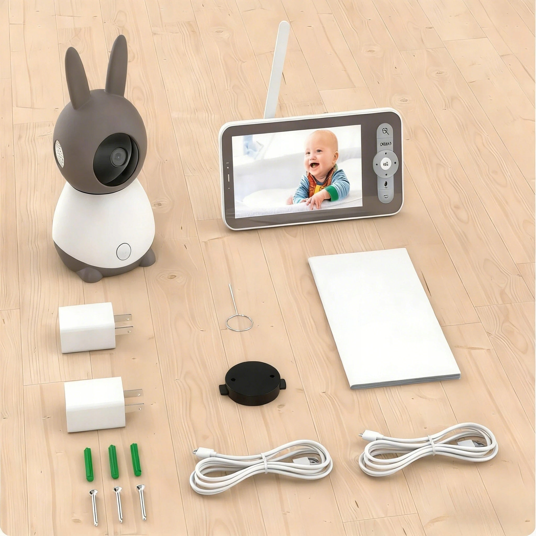 BABY MONITOR WITH WIFI CAMERA ROTATING FULL HD + LCD MONITOR 5" 4XZOOM Packaging status original