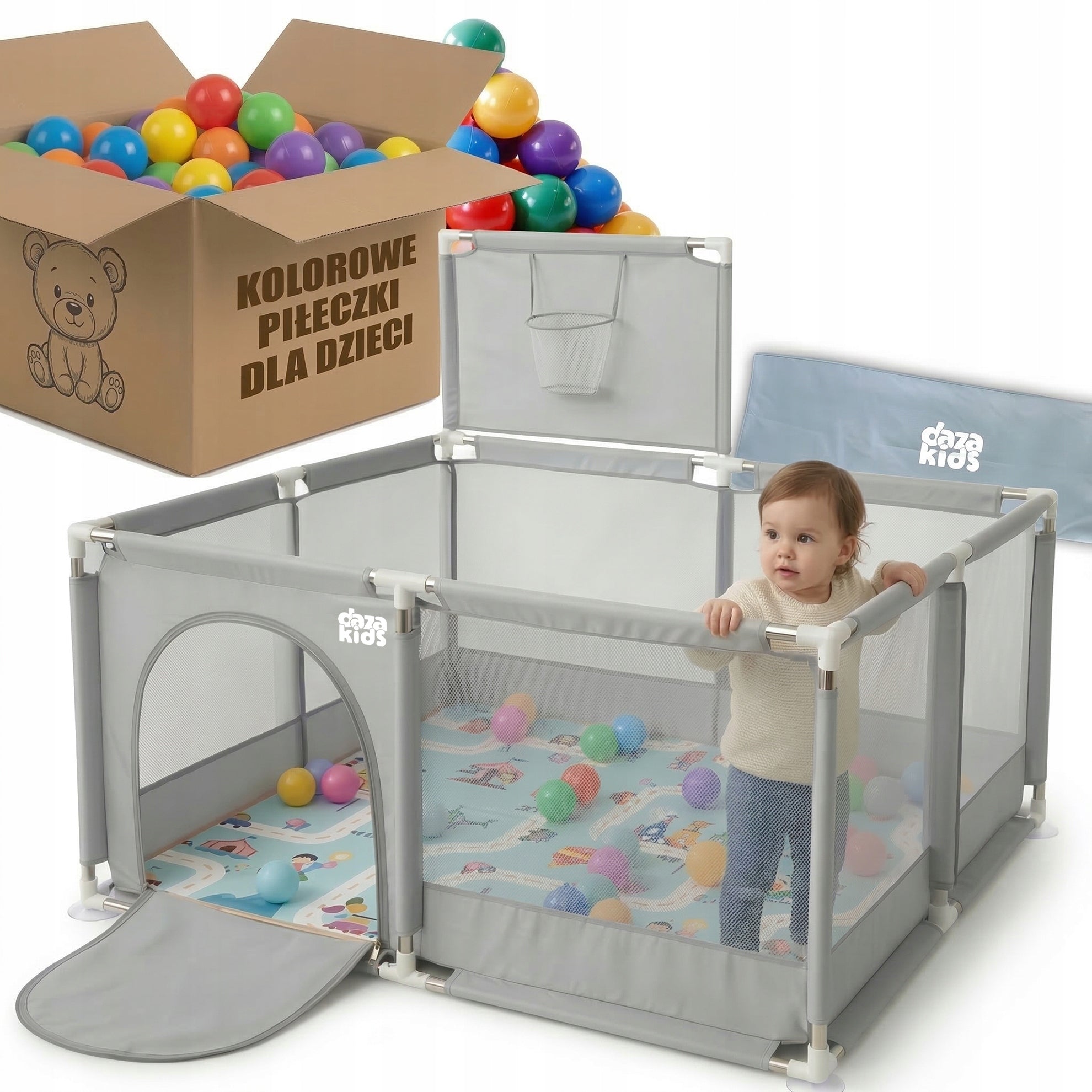 BABY PLAYPEN 126x126 INFANTS BASKETBALL BAG SOFT BALL MAT