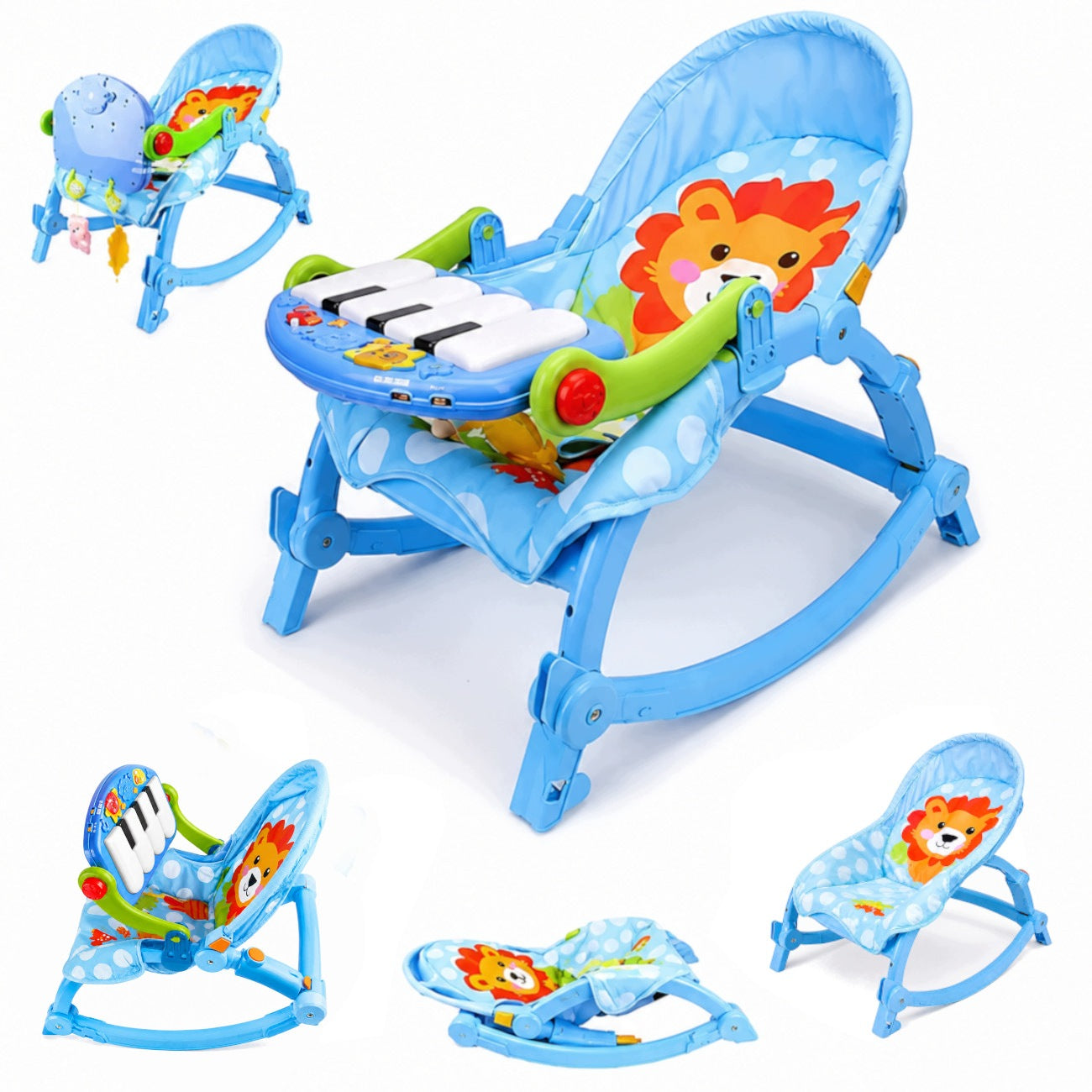 BABY ROCKER LOUNGER CRADLE PIANO RATTLE CRIB Packaging status original