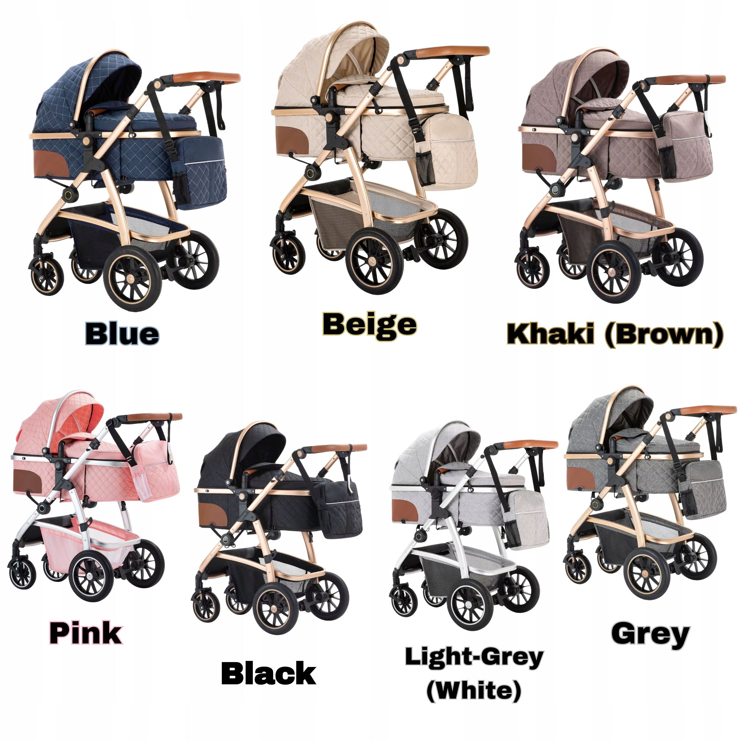 BABY STROLLER 3in1 FOLDING GONDOLA WITH CAR SEAT Packaging status original