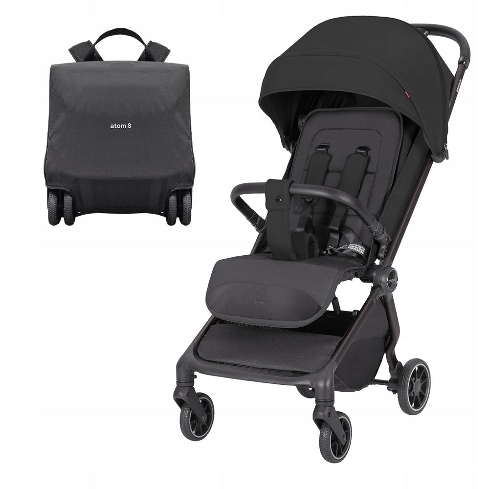BABY STROLLER FOLDING CARRELLO ATOM S LIGHTWEIGHT| Storm Black
