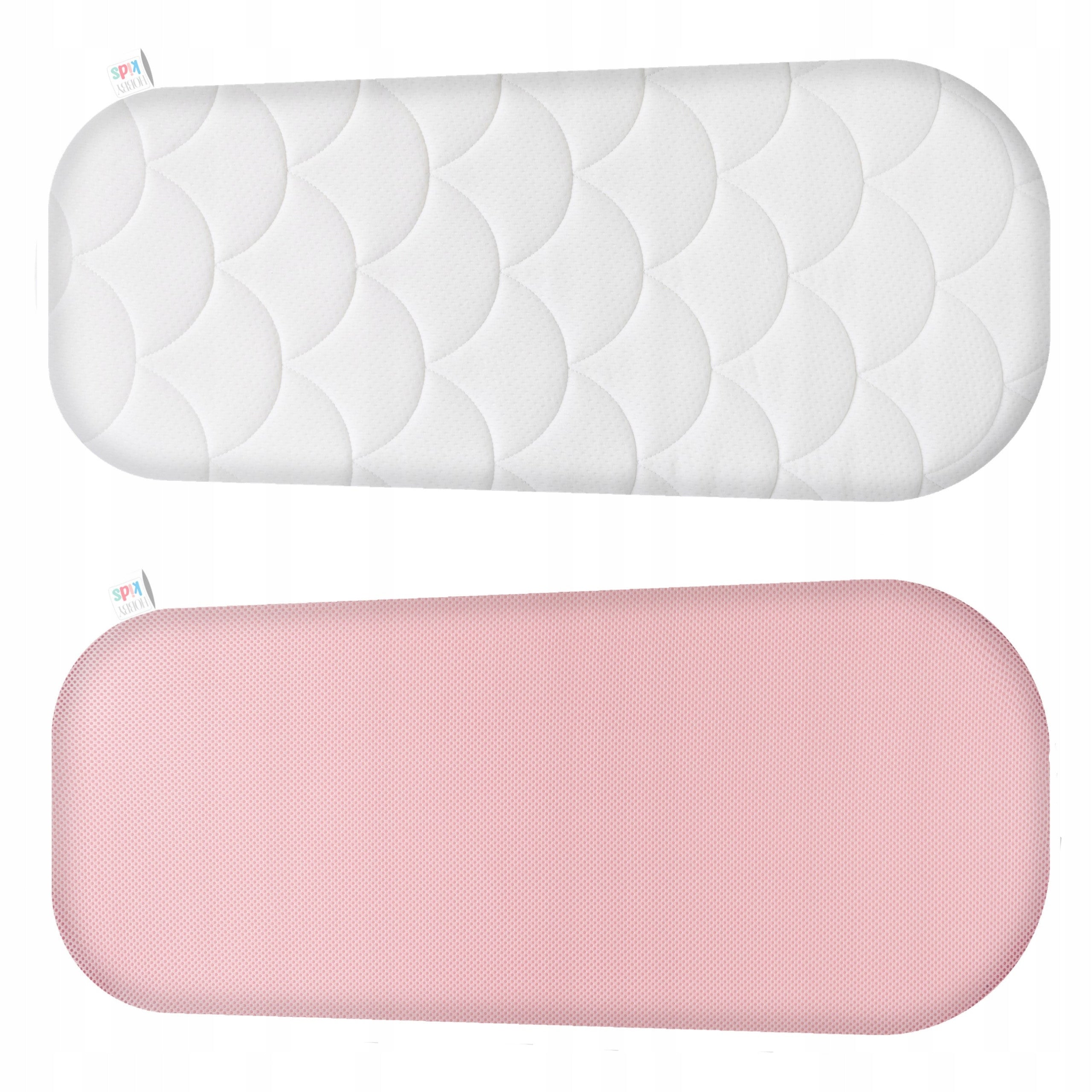 BABY STROLLER GONDOLA MATTRESS 73x36 cm Double Sided to Cradle Pink
