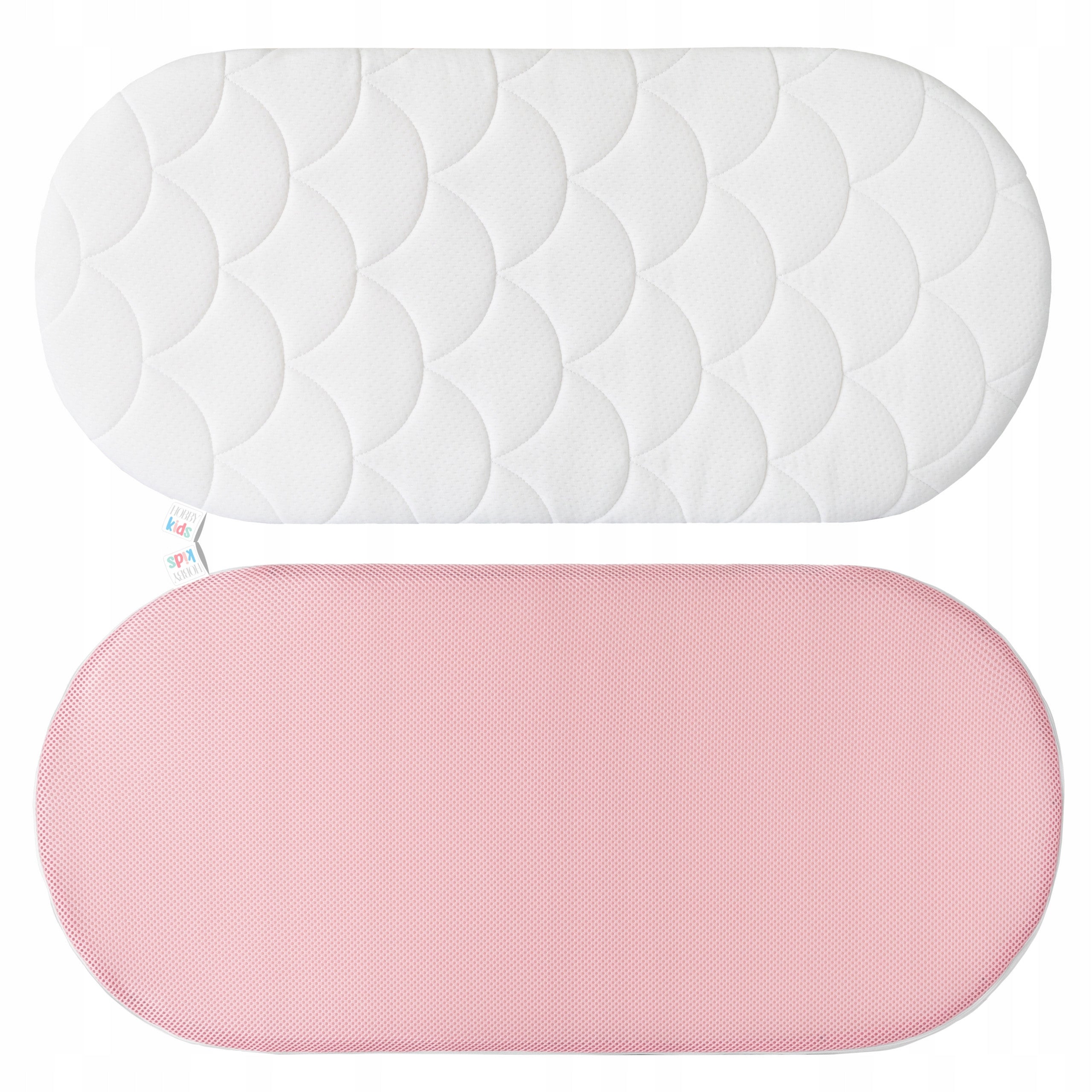 BABY STROLLER GONDOLA MATTRESS 75x35 cm Double Sided to Cradle Pink
