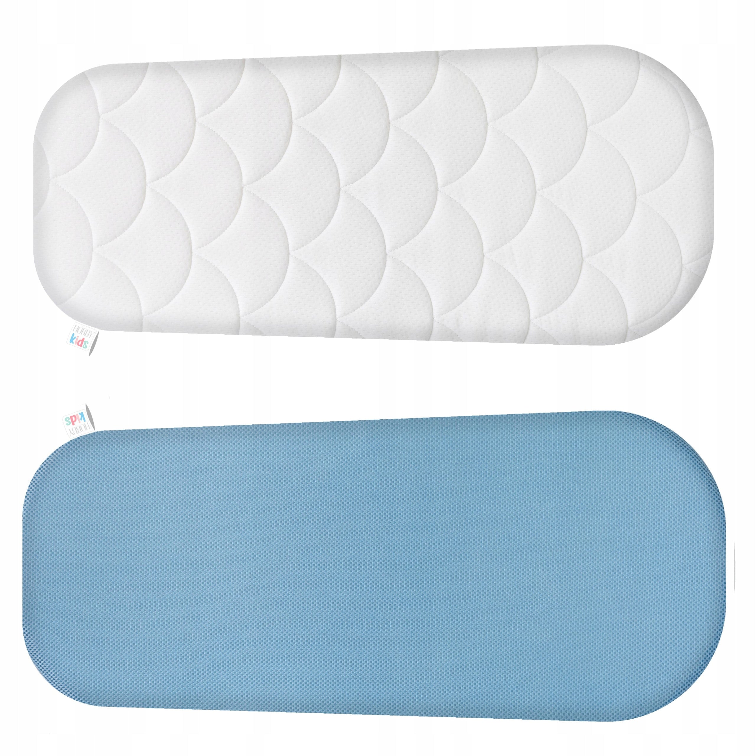 BABY STROLLER GONDOLA MATTRESS 78x32 Double Sided for Cradle Blue