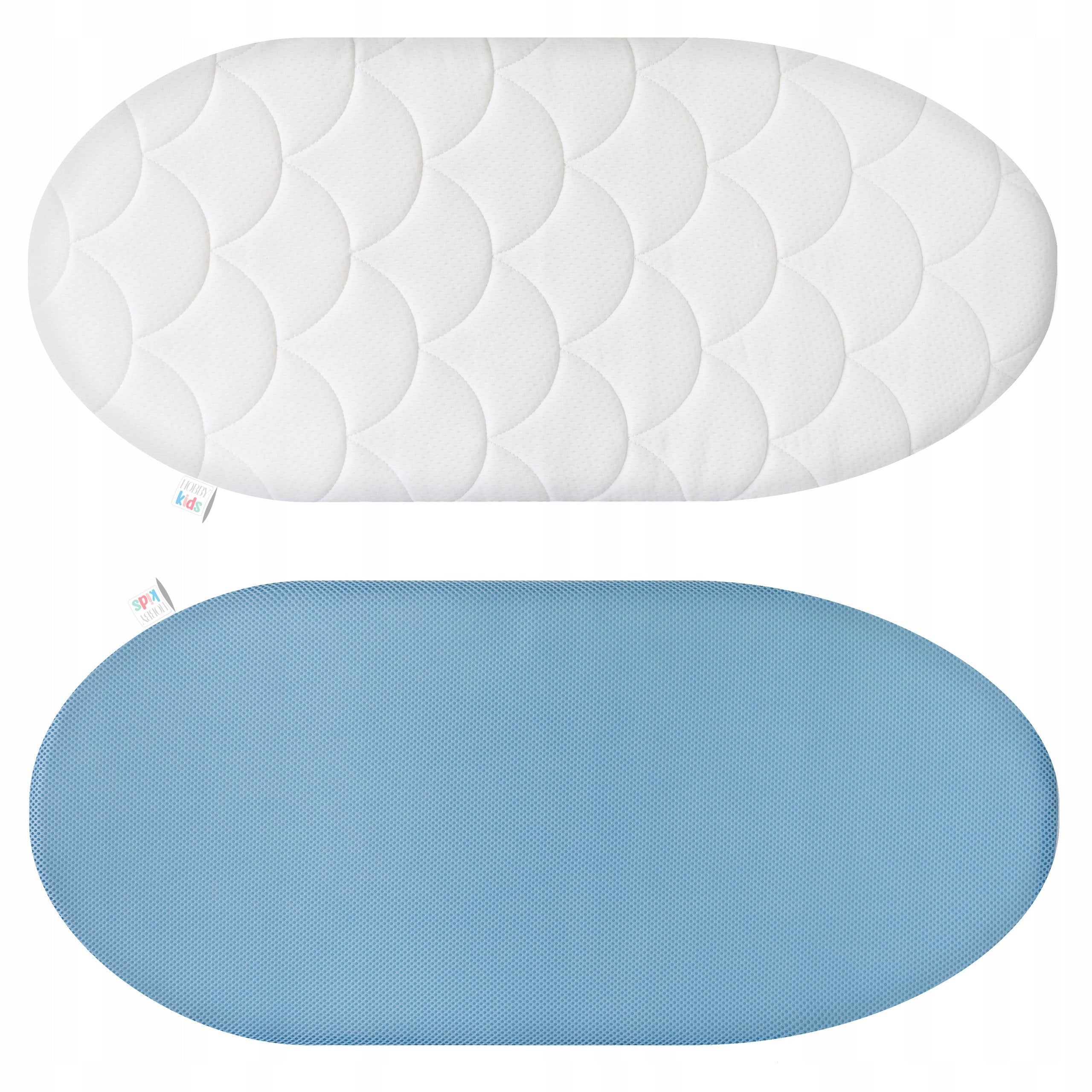 BABY STROLLER GONDOLA MATTRESS 78x34 Double Sided to Cradle Blue