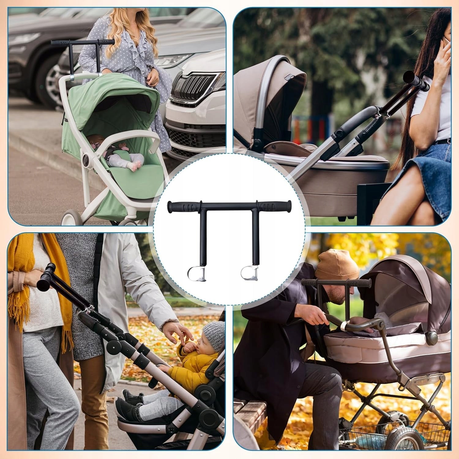 BABY STROLLER HANDLE EXTENSION, STROLLER BAR EXTENSION Manufacturer code Uchwyty Extender do wózka